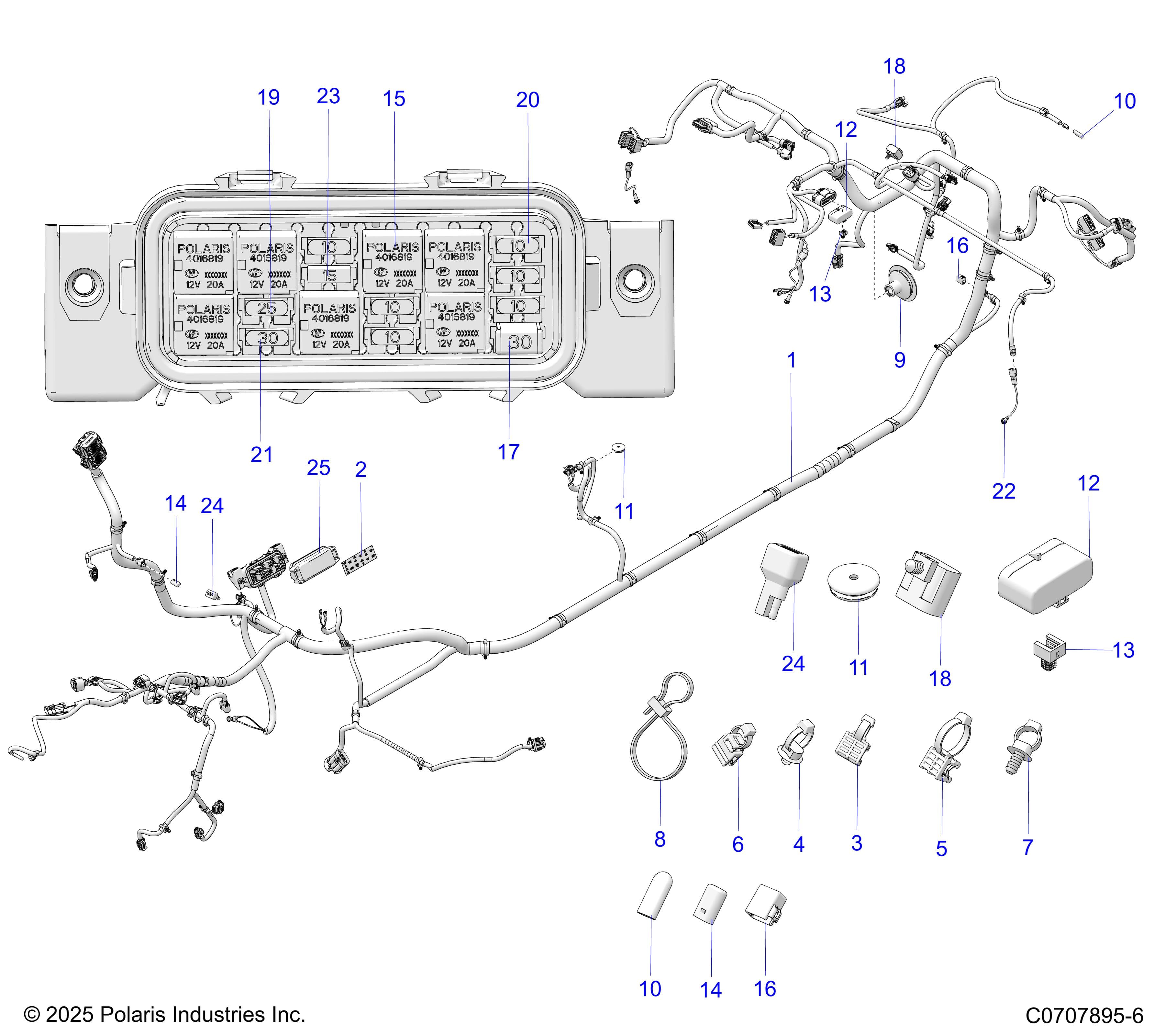 2026 GENERAL XP4 1000 PREMIUM — ELECTRICAL, HARNESS, CHASSIS diagram