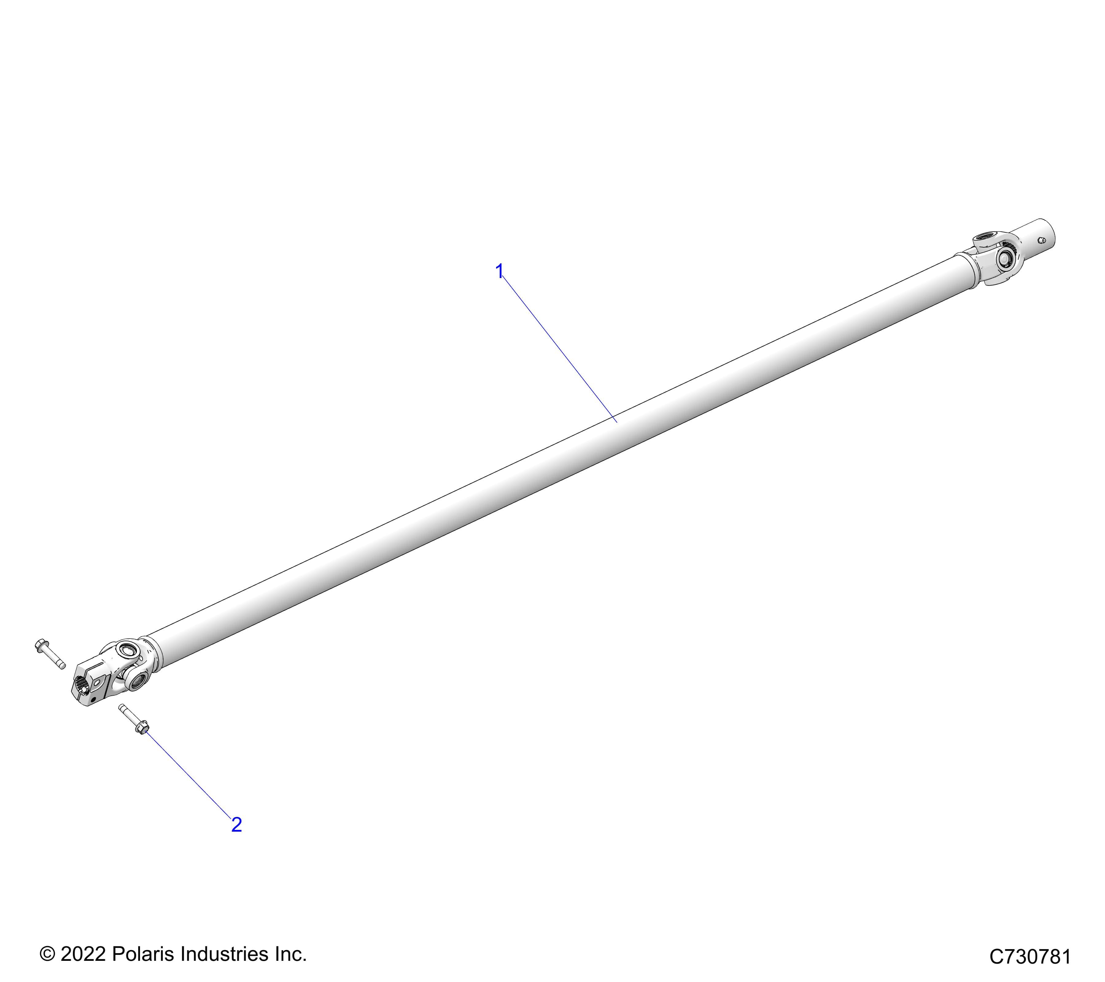 2026 RANGER 1000 EPS — DRIVE TRAIN, FRONT PROP SHAFT - R26TAE99A1/A9/AF/AJ/AK/B1/B9/BF/BJ/BK (C730781) diagram