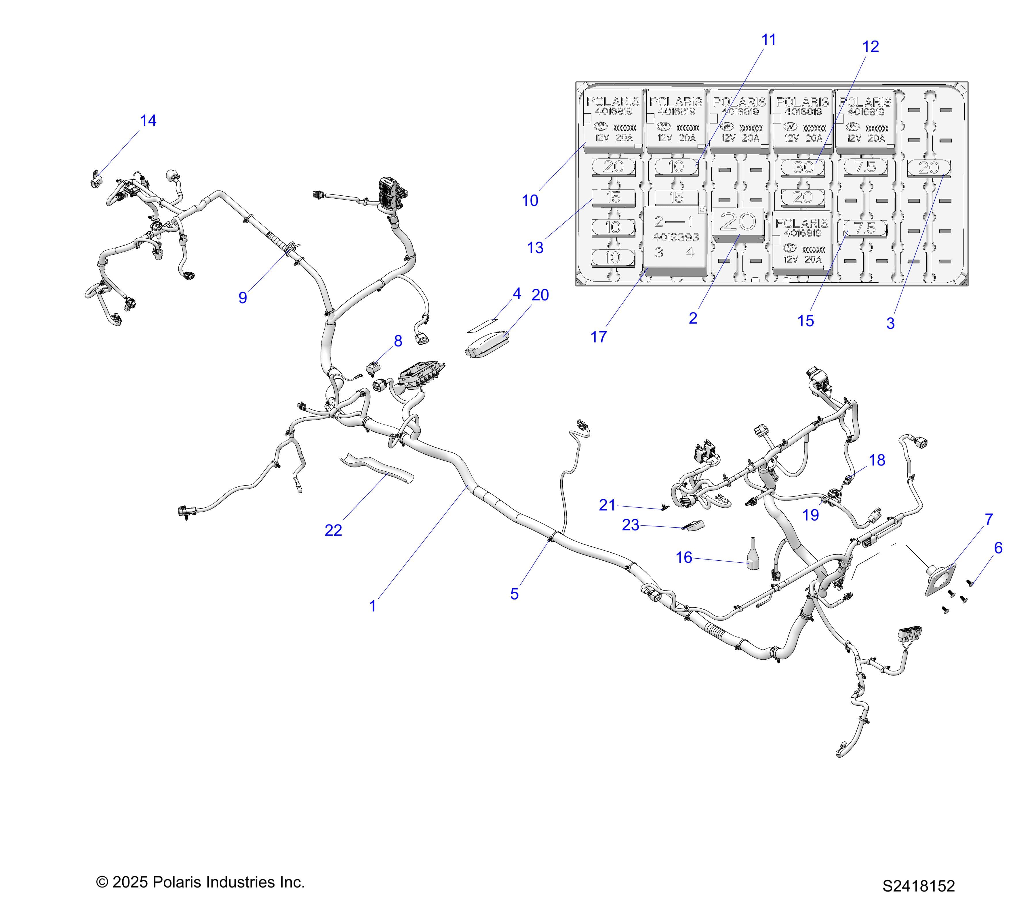2026 RANGER 1000 XP CREW PREMIUM — ELECTRICAL, HARNESS, CHASSIS diagram