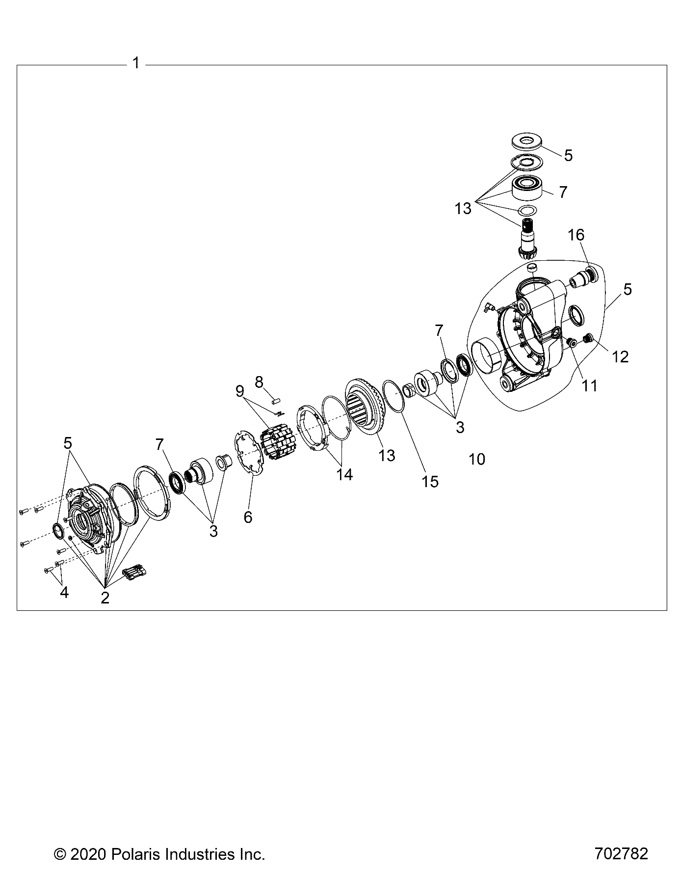 2026 RANGER 1000 CABBED — DRIVE TRAIN, FRONT GEARCASE INTERNALS diagram