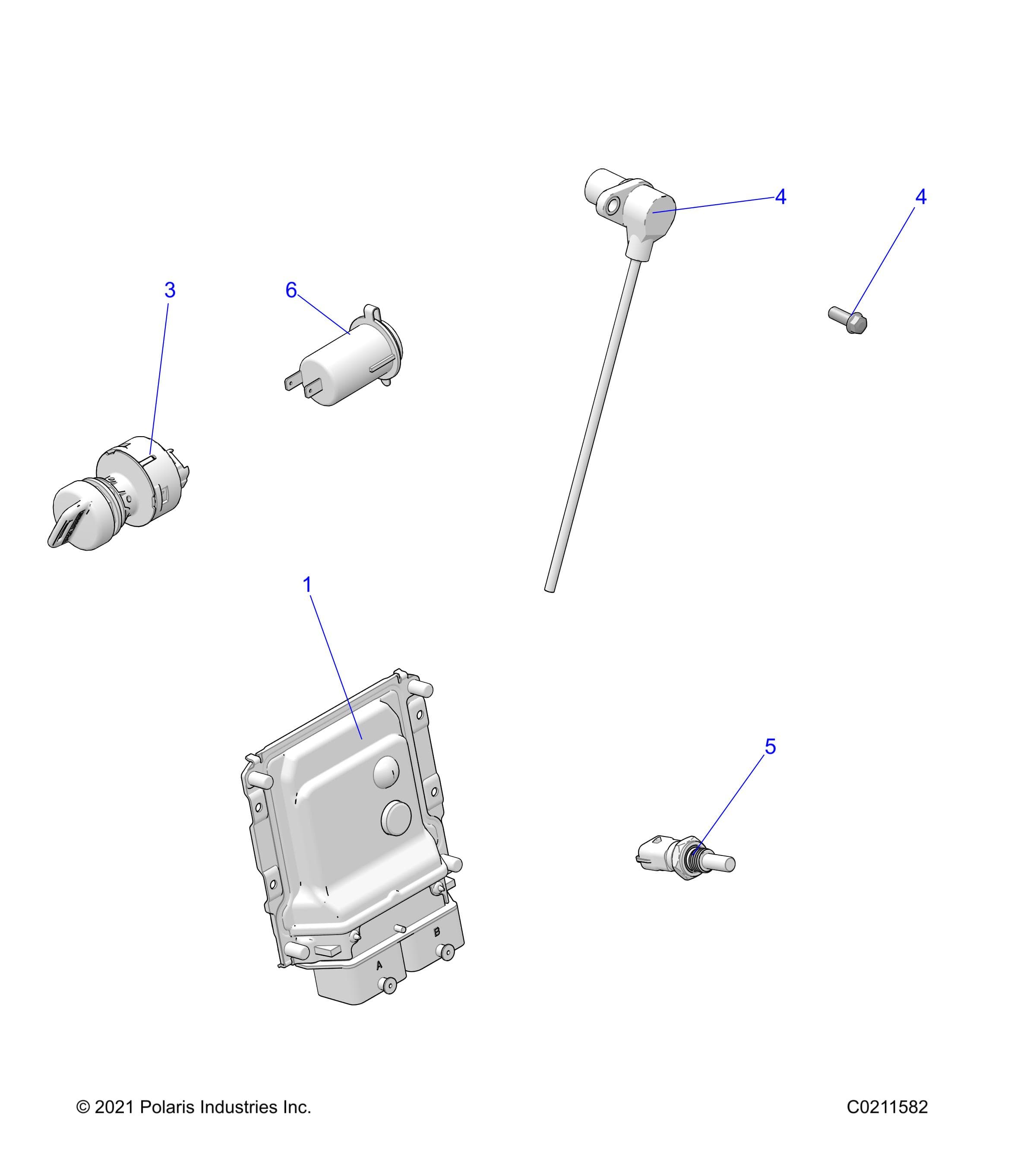 2026 SPORTSMAN TOURING XP 1000 R01 - A26SYY95AK — ELECTRICAL, SWITCHES, SENSORS, ECU and CONTROL MODULES - A26SYY95AK (C0211582) diagram