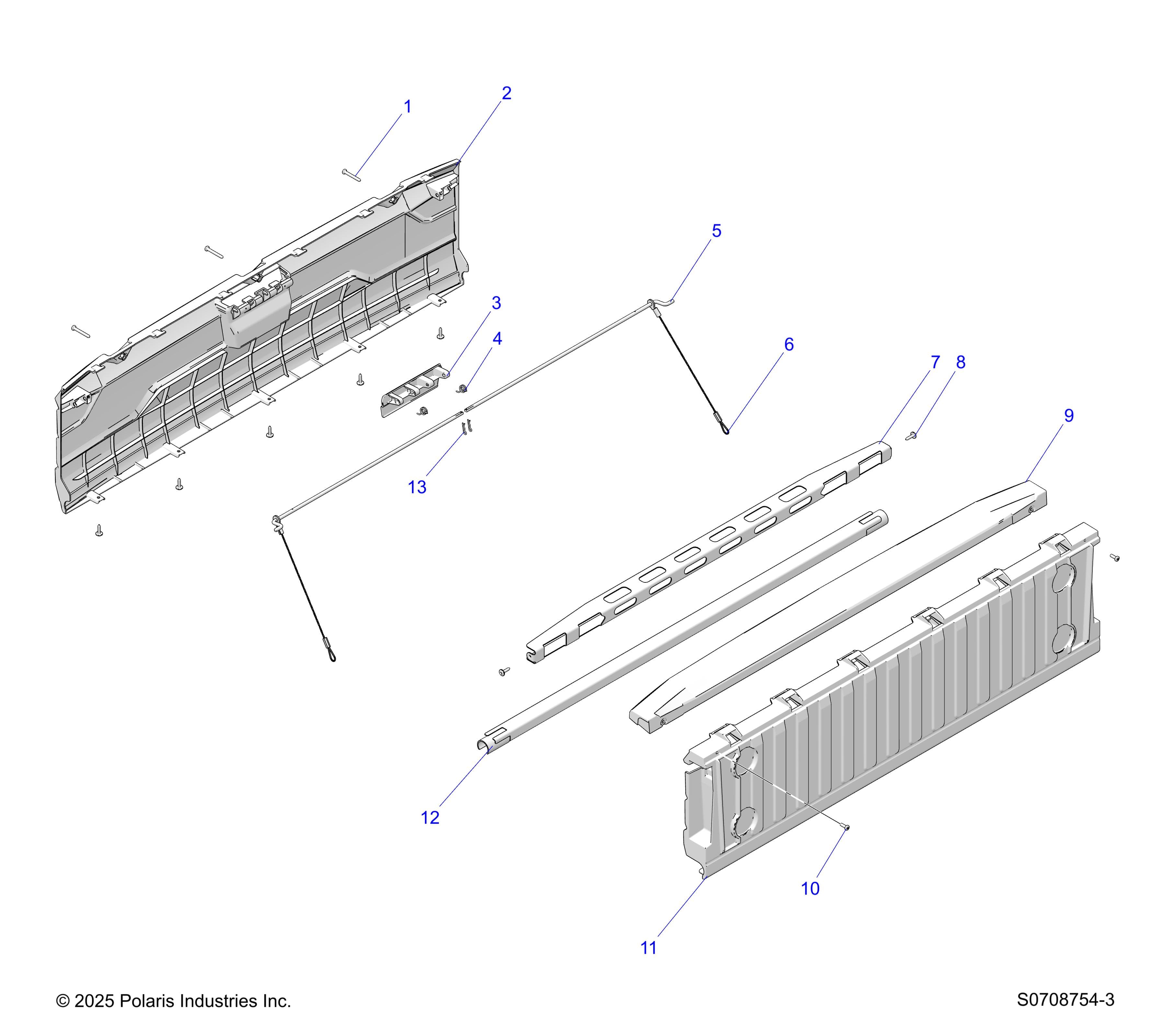 2026 RANGER 1000 CABBED — BODY, BOX, TAILGATE diagram