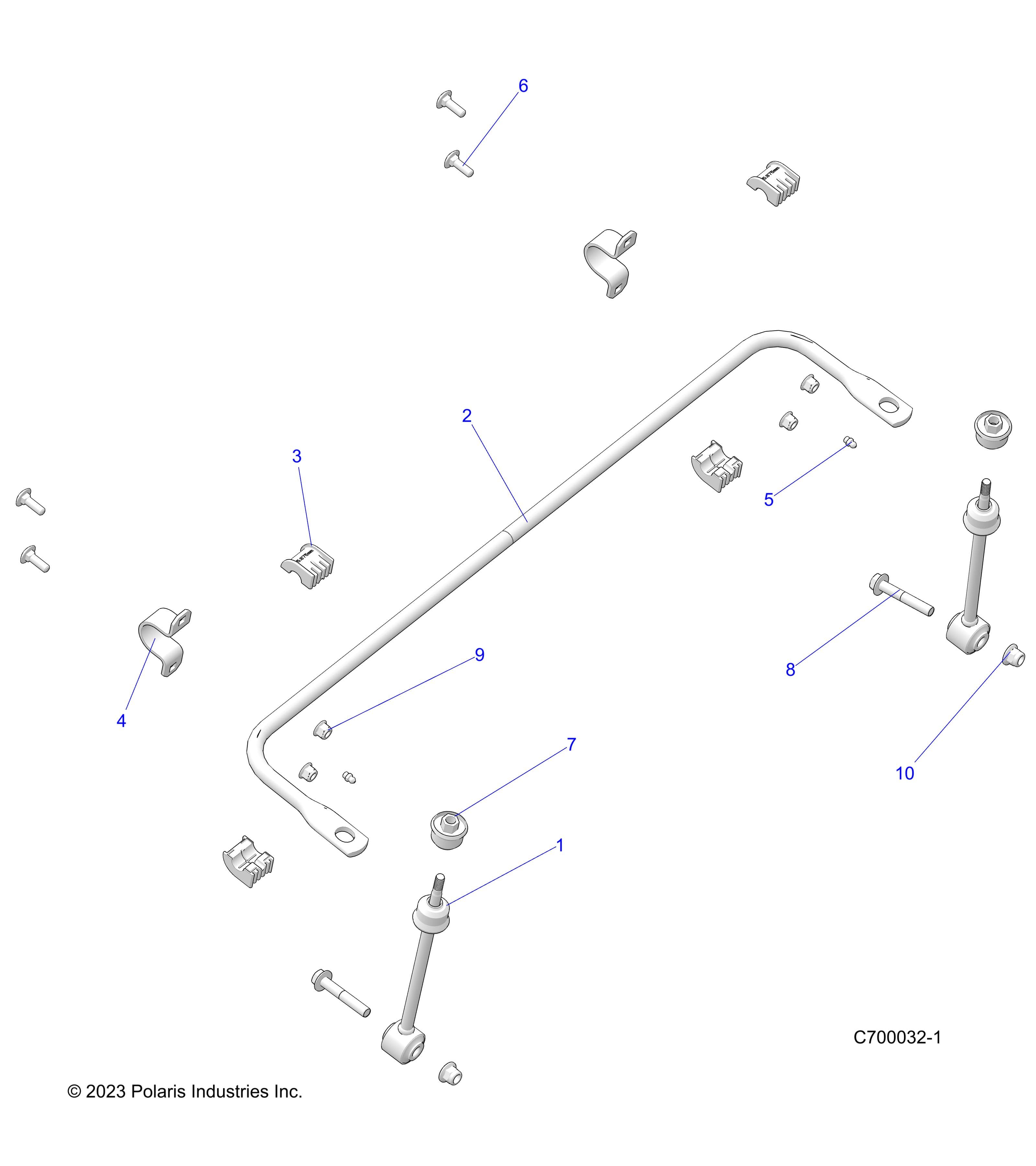 2026 RANGER 1000 CABBED — SUSPENSION, FRONT STABILIZER BAR diagram