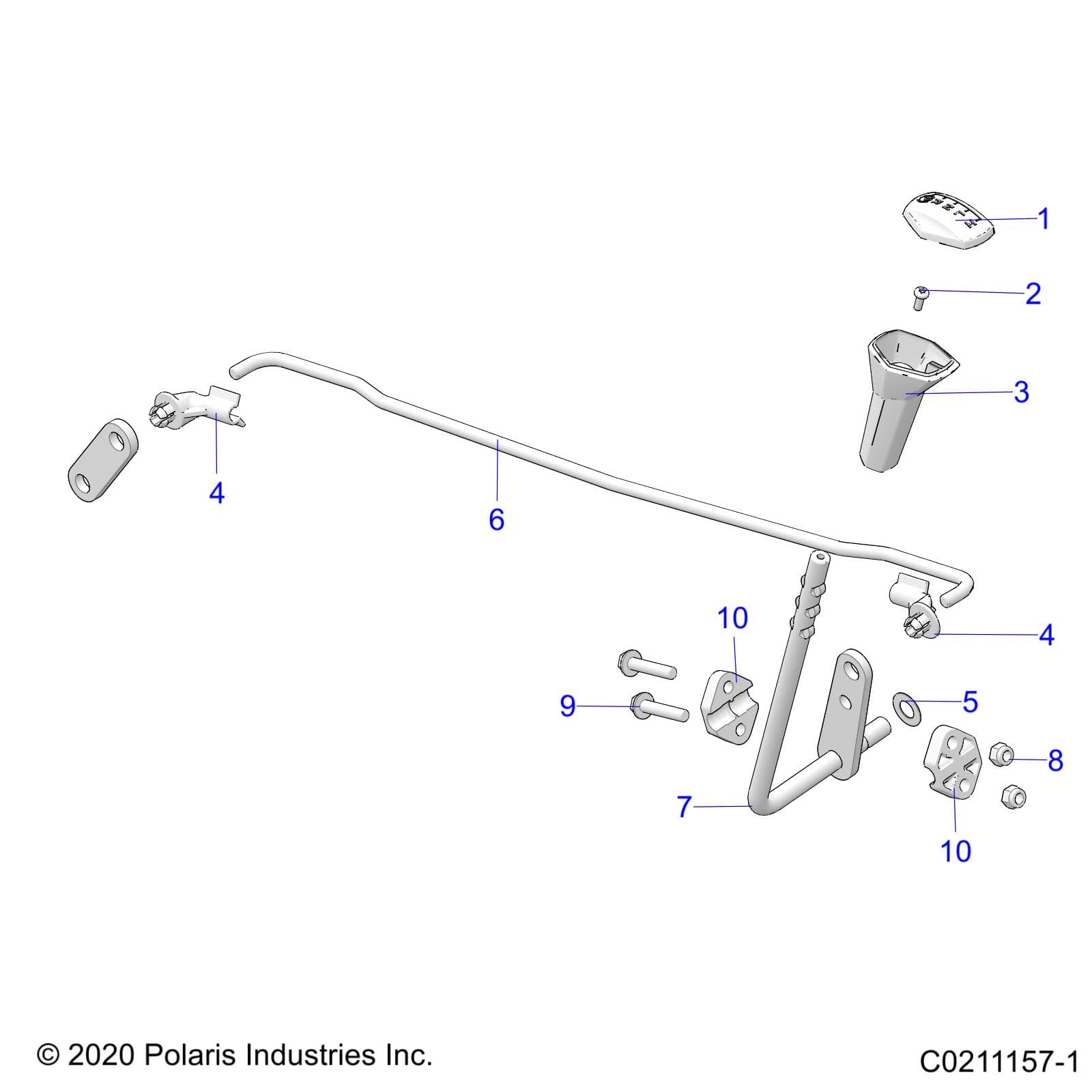 2026 SPORTSMAN 570 EPS TRAIL PACKAGE — DRIVE TRAIN, GEAR SELECTOR - A26SHY57AL/AS (C0211157-1) diagram