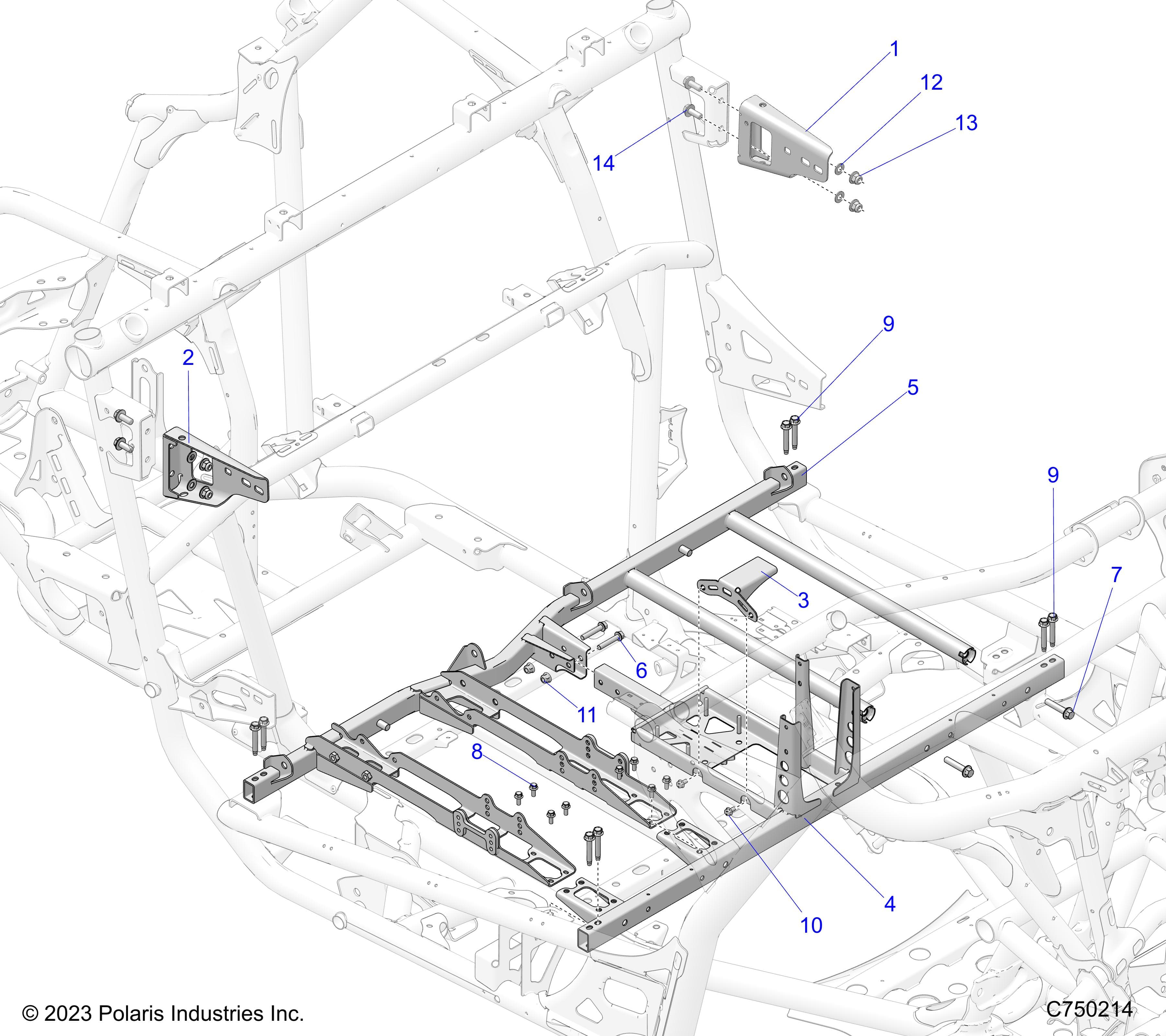 2026 RZR PRO R ULTIMATE β CHASSIS, MOUNTING AND BRACKETS - Z26RPK2KAR/BR/AV/BV/AC/BC/AJ/BJ (C750214) diagram