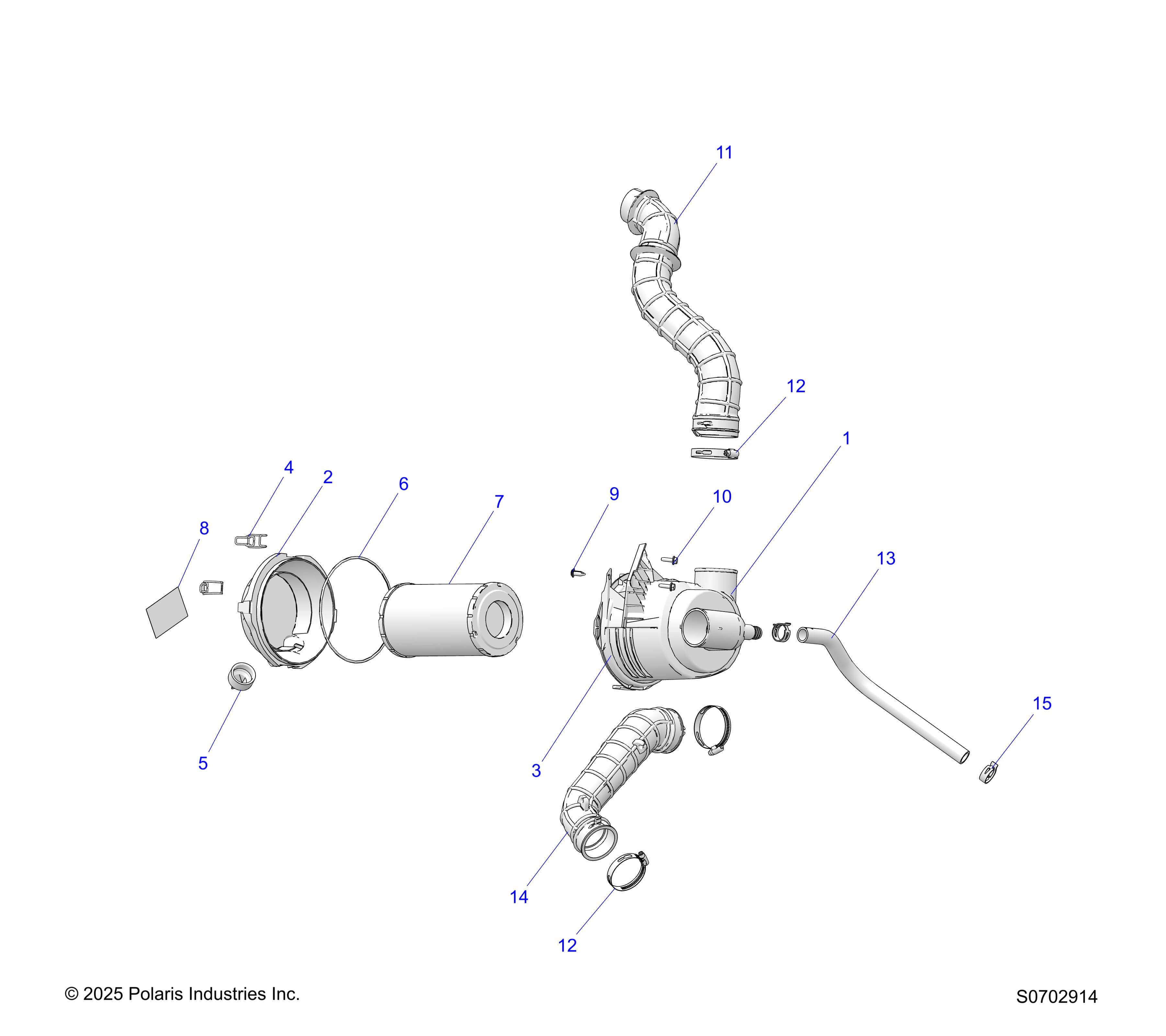 2026 RANGER 1000 NON EPS — ENGINE, AIR INTAKE SYSTEM diagram