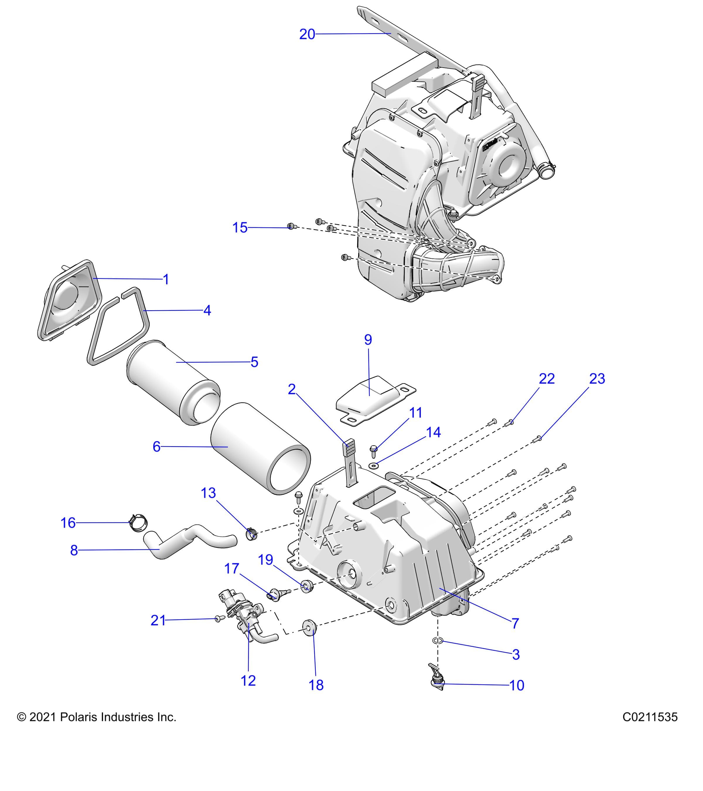 2026 SPORTSMAN 850 48" R02 - A26SXA85A1 — ENGINE, AIR INTAKE - A26SXA85A1 (C0211535) diagram