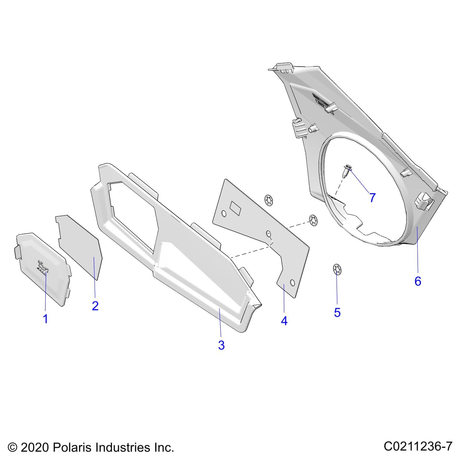 2026 SPORTSMAN 570 EPS PREM 40th — BODY, CLOSE OFF PANEL and ACCESS PANEL - A26SEZ57AB/BB (C0211236-7) diagram