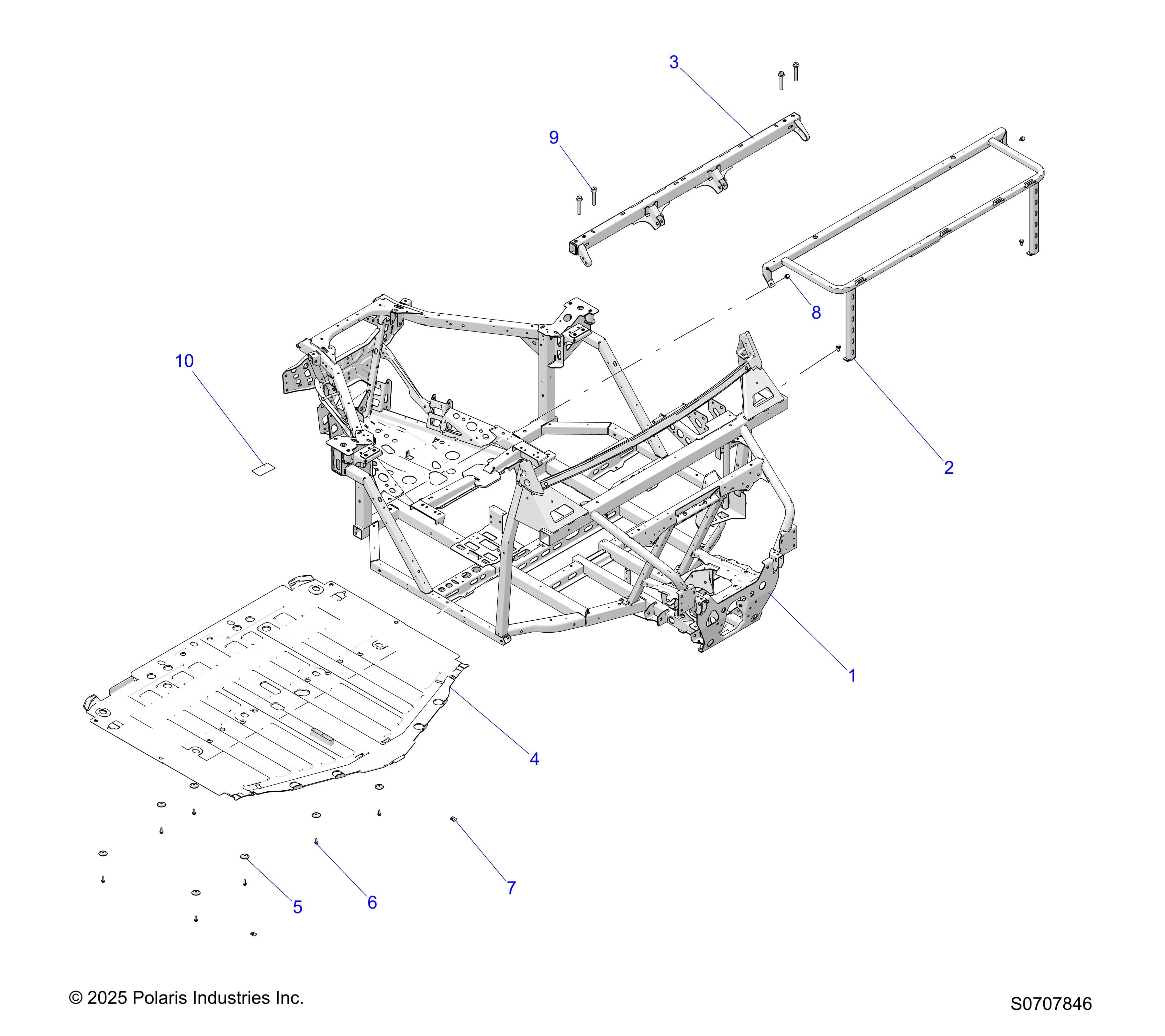 2026 RANGER 1000 NON EPS — CHASSIS, MAIN FRAME diagram