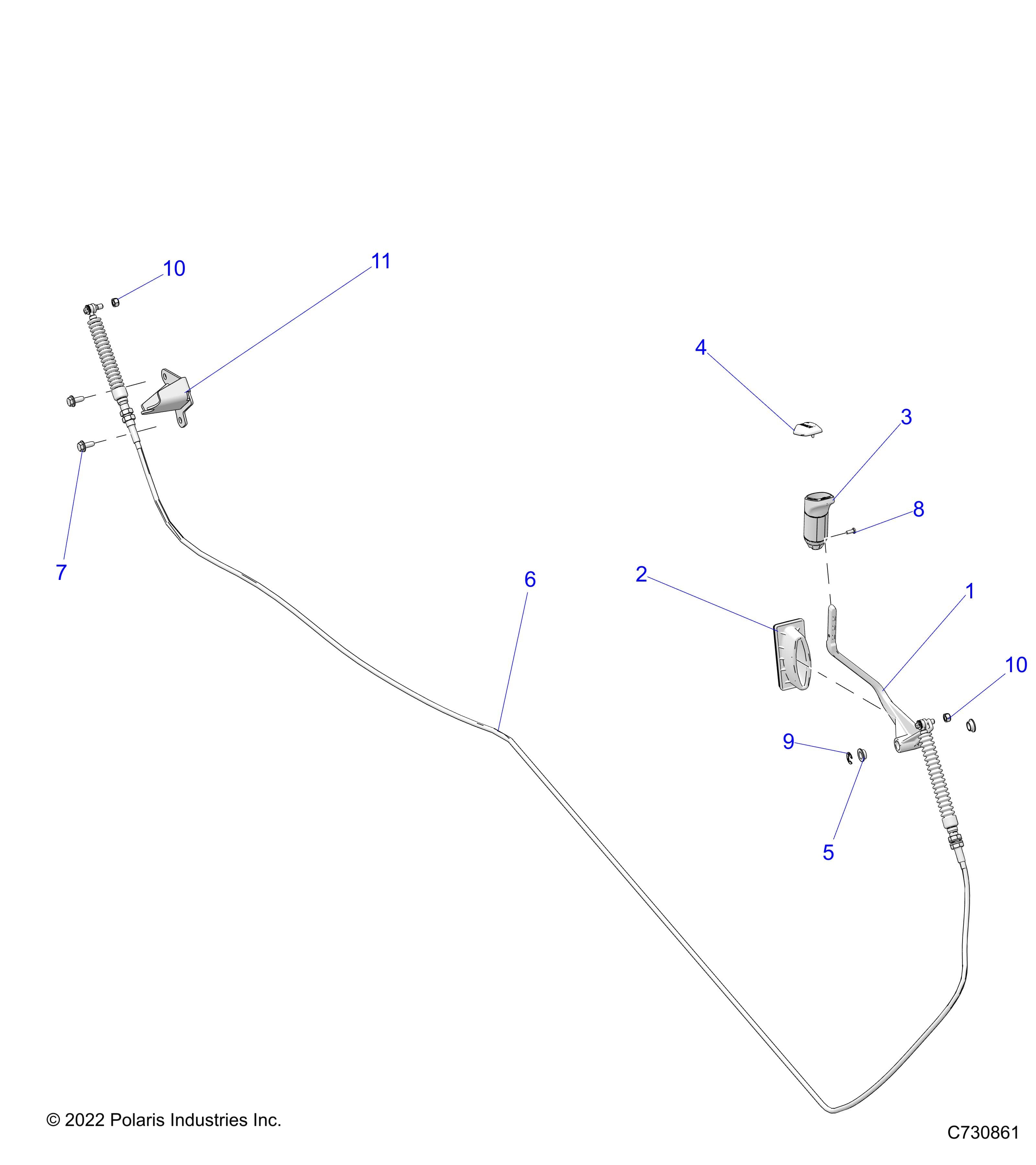 2026 RANGER 1000 XP CREW NORTHSTAR TEXAS EDITION — DRIVE TRAIN, GEAR SELECTOR - R26RST99AL (C730861) diagram