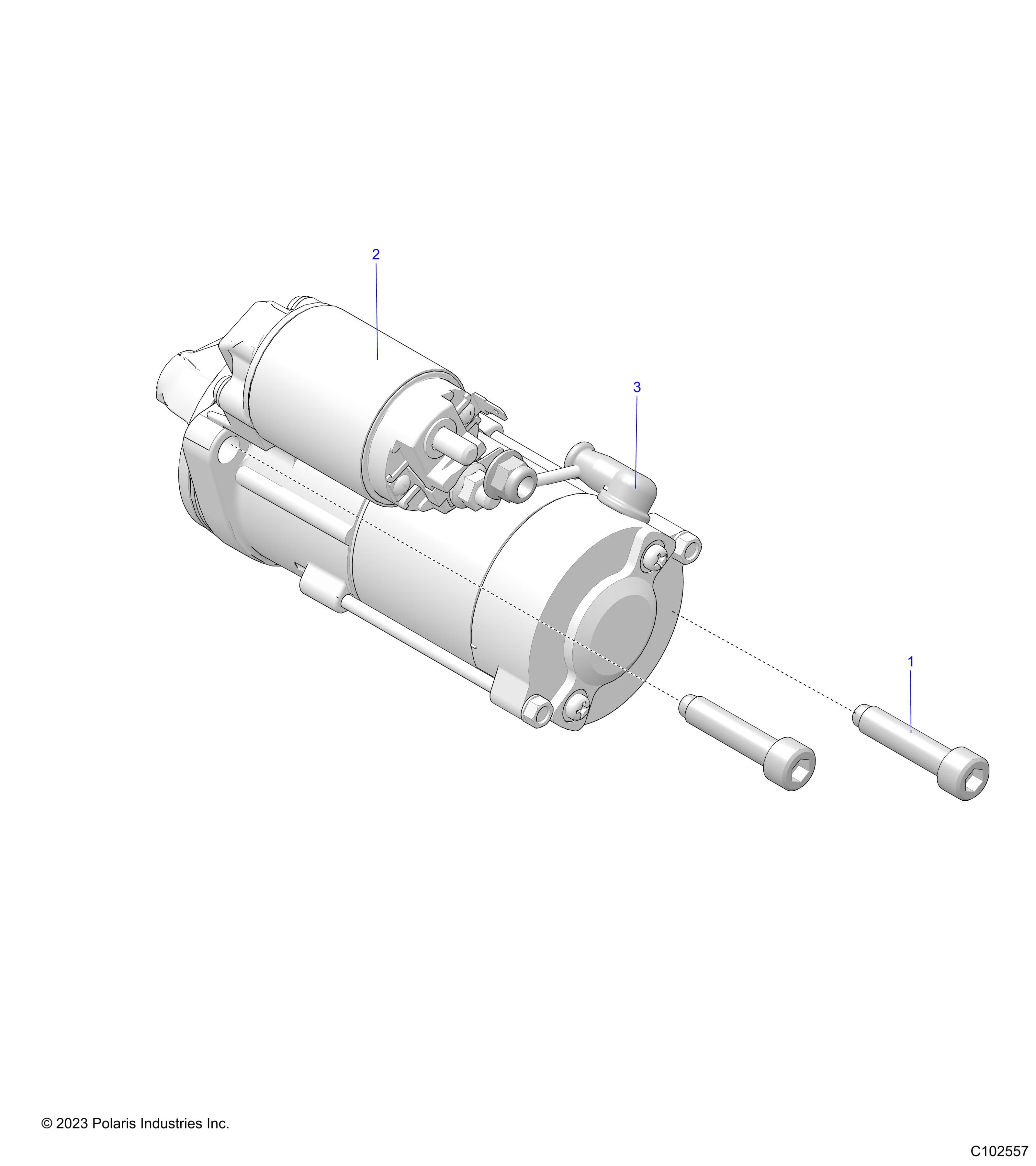 2026 SCRAMBLER 850 48" R02 - A26SVA85A4 — ENGINE, STARTING SYSTEM - A26SVA85A4 (C102557) diagram