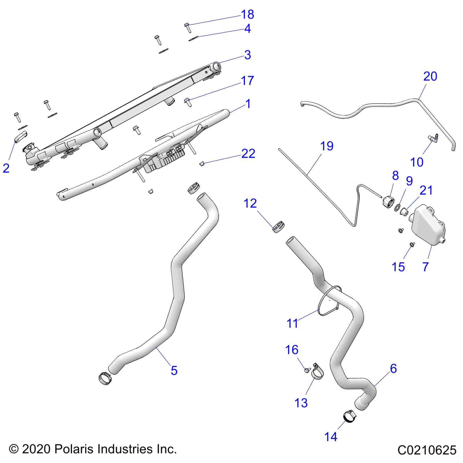 2026 SPORTSMAN XP 1000 MUD R01 - A26SXM95AR — ENGINE, COOLING SYSTEM, RADIATOR - A26SXM95AR (C0210625) diagram