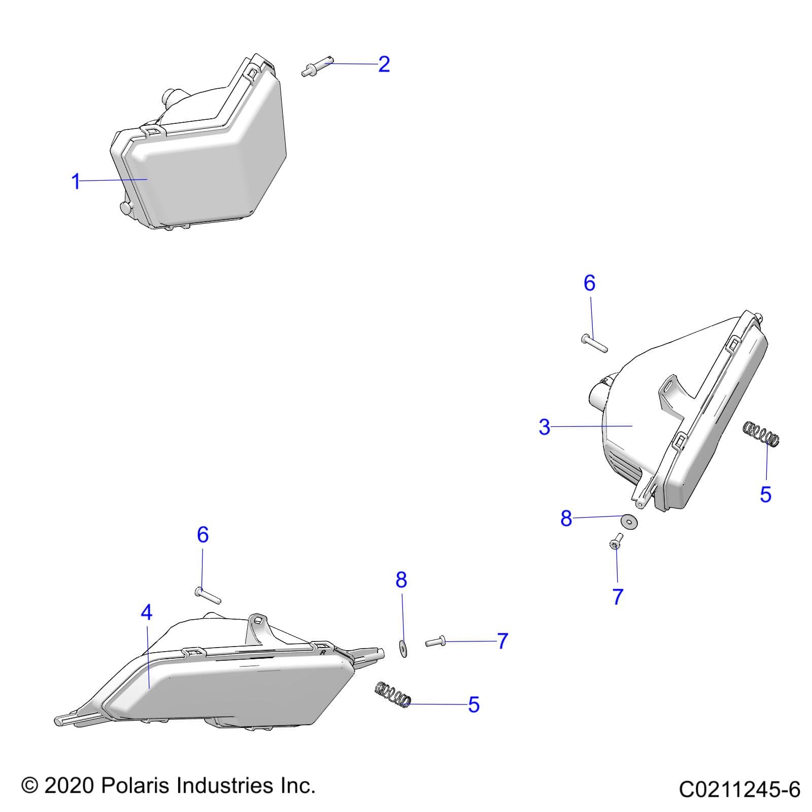 2026 SPORTSMAN 450 EPS 50S — ELECTRICAL, HEADLIGHTS - A26SEE50B1/B4 (C0211245-6) diagram