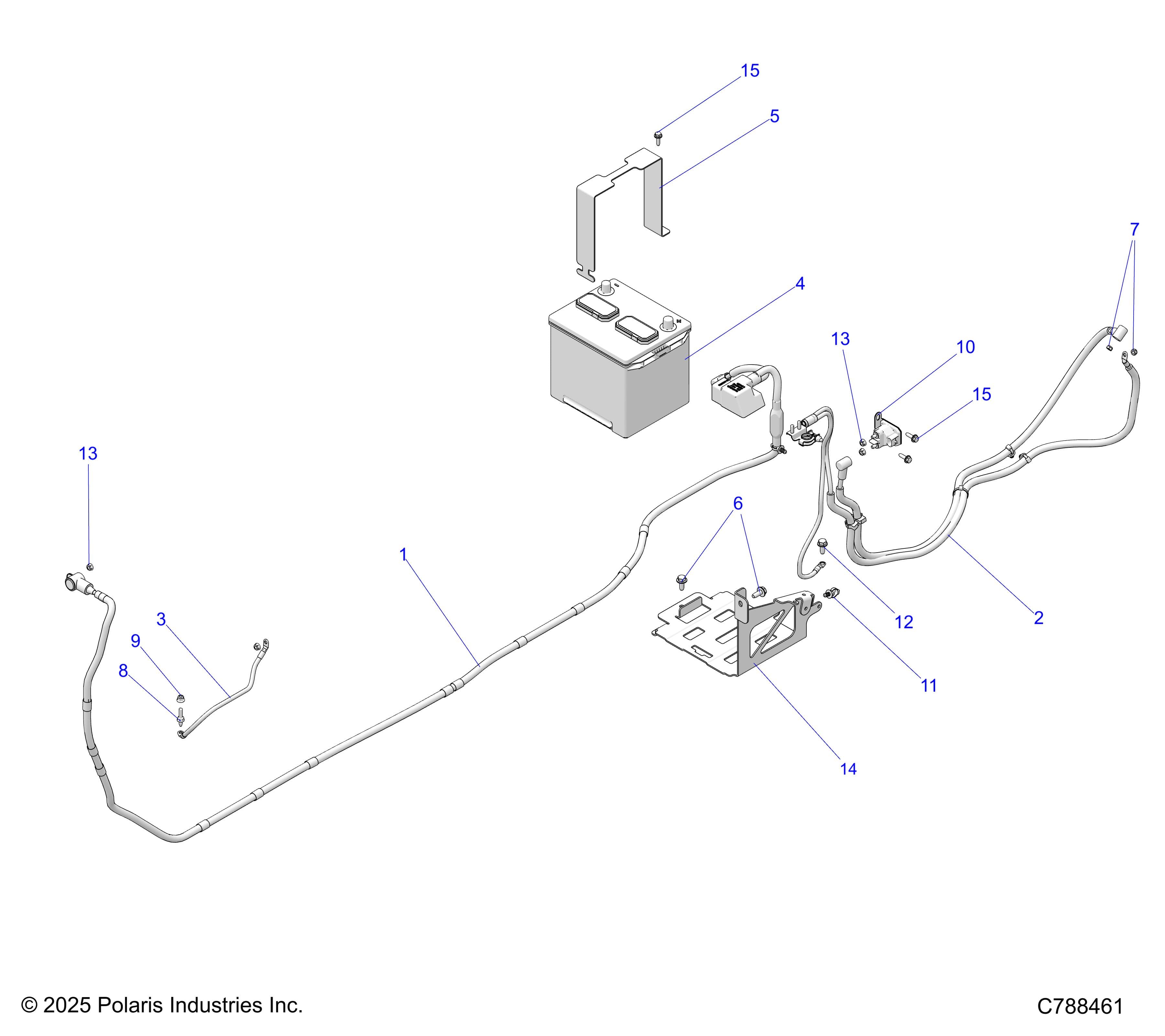 2026 RANGER 1000 XP CREW TEXAS EDITION — ELECTRICAL, BATTERY - R26RSF99AL (C788461) diagram