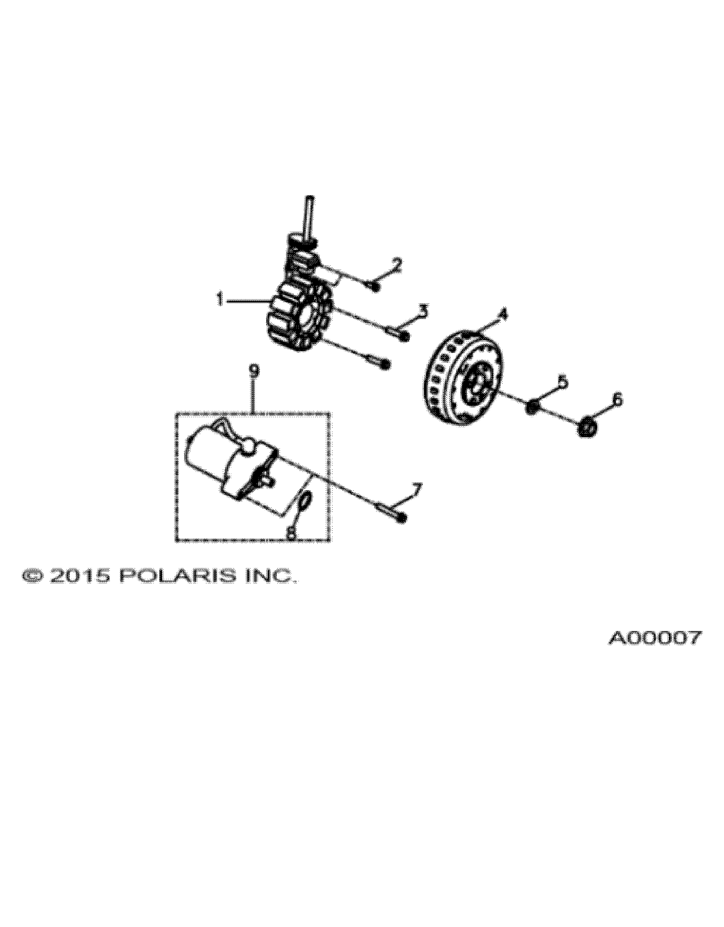 2026 SPORTSMAN 110 R01 - A26YFA11B5 — ENGINE, STATOR and STARTING MOTOR - A26YFA11B5 (A00007) diagram