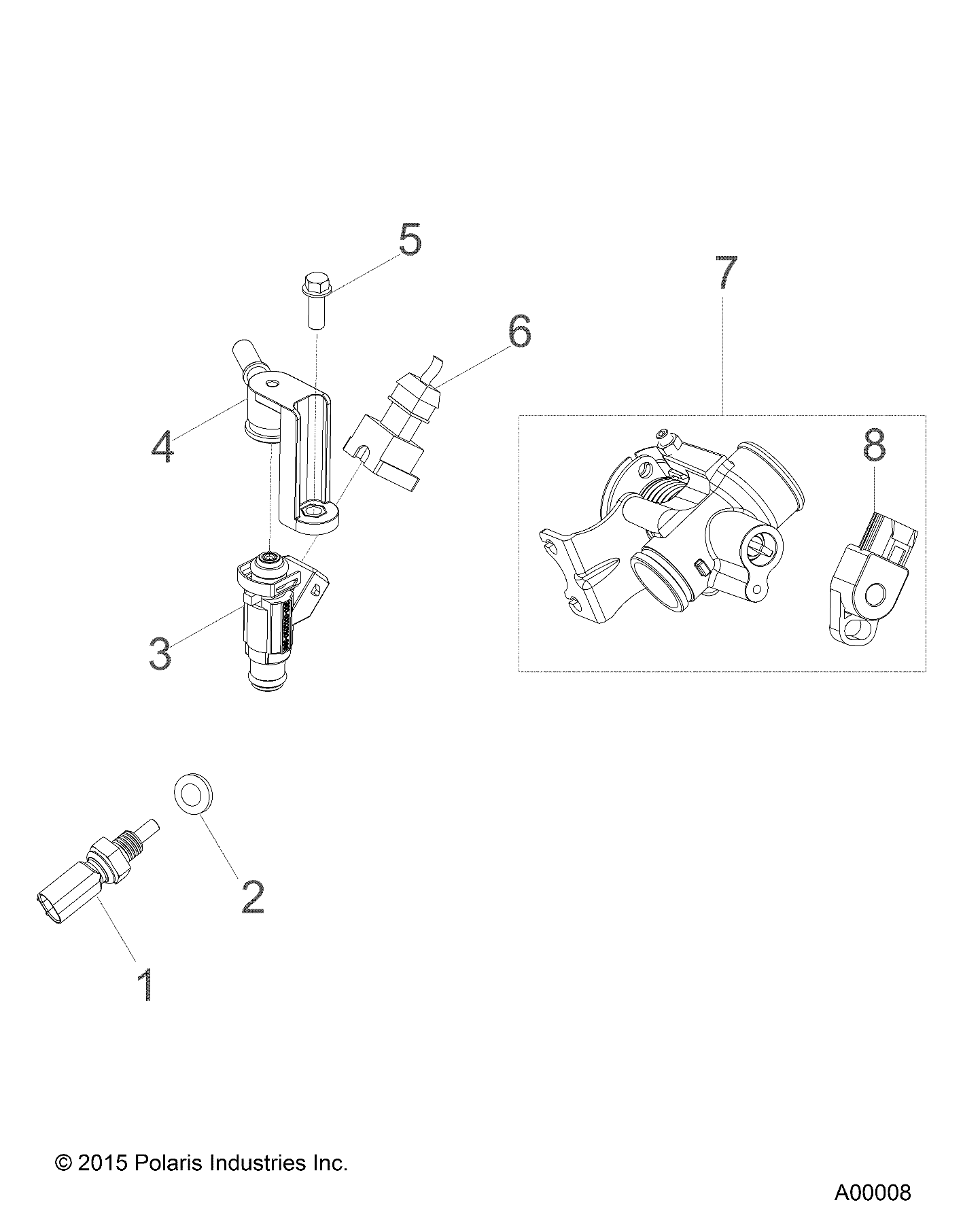 2026 SPORTSMAN 110 R01 - A26YFA11B5 — ENGINE, FUEL INJECTION - A26YFA11B5 (A00008) diagram