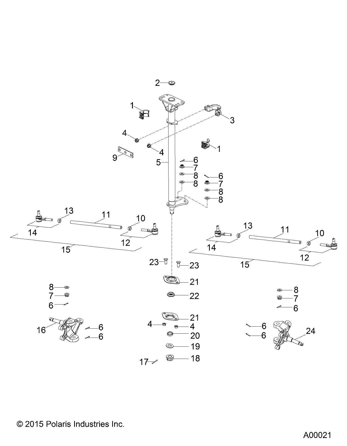 2026 PHOENIX 200 R01 - A26YPA20A4 — STEERING, STEERING POST and TIE RODS - A26YPA20A4 (A00021) diagram
