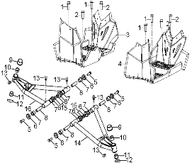 2026 SPORTSMAN 110 R01 - A26YFA11B5 β CHASSIS, A-ARM and FOOTREST - A26YFA11B5 (A00049) diagram