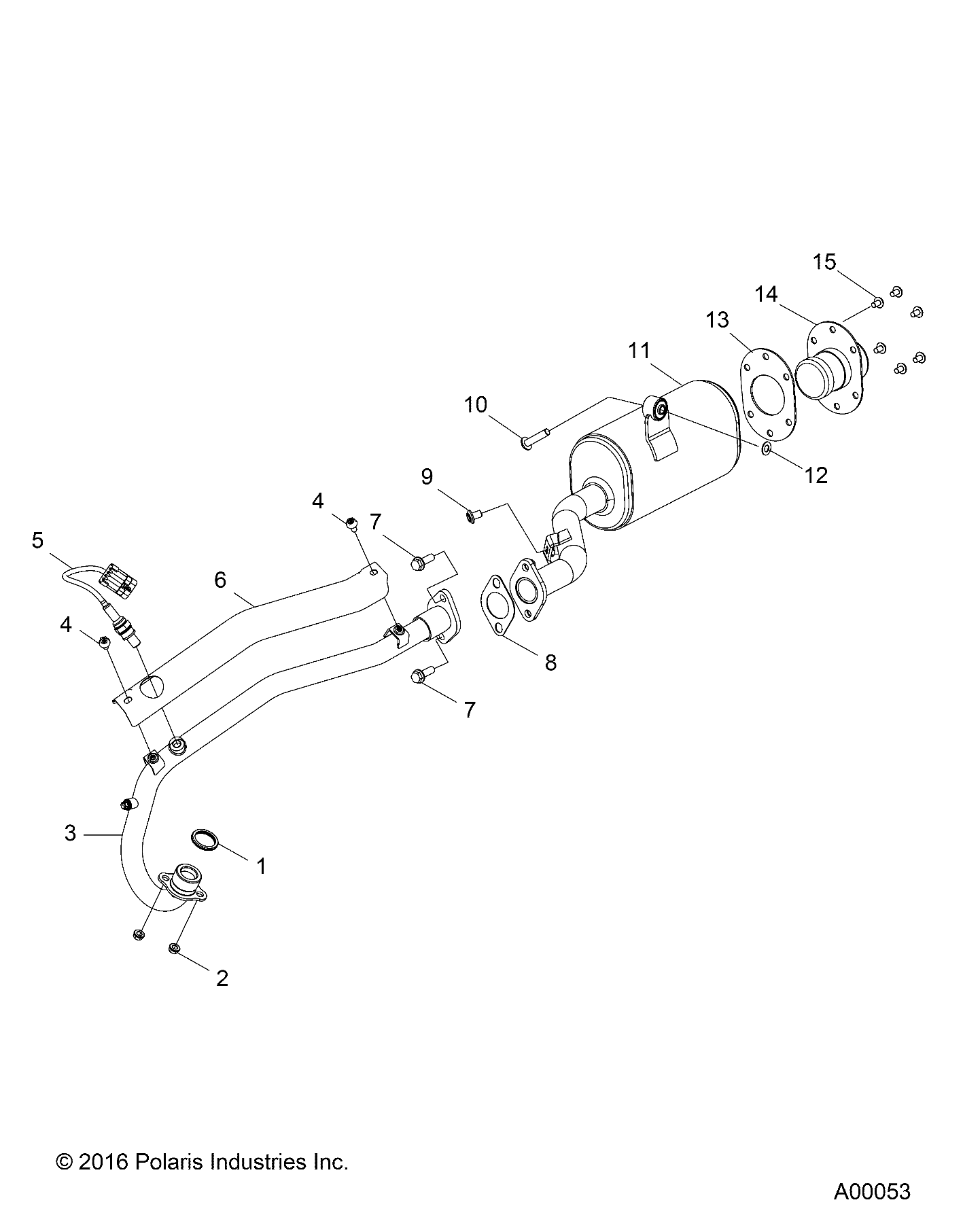 2026 SPORTSMAN 110 R01 - A26YFA11B5 — ENGINE, EXHAUST - A26YFA11B5 (A00053) diagram