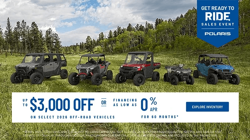 Get Ready To Ride Sales EventEnd Date: 4/30/2026