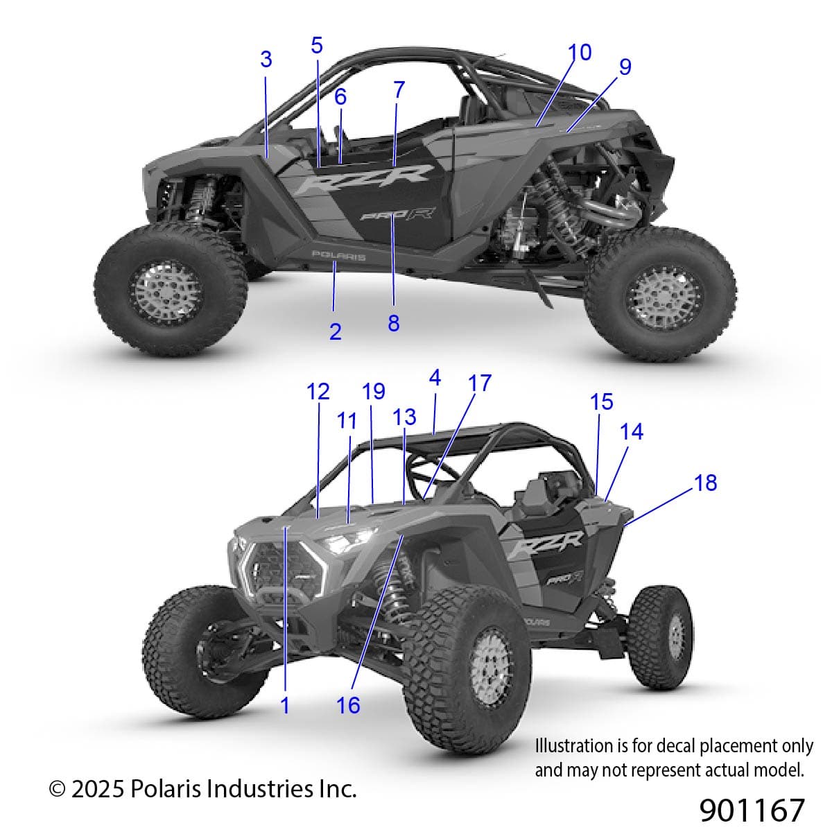 2026 RZR PRO R LE β BODY, DECALS - Z26RPP2KBL (901167) diagram