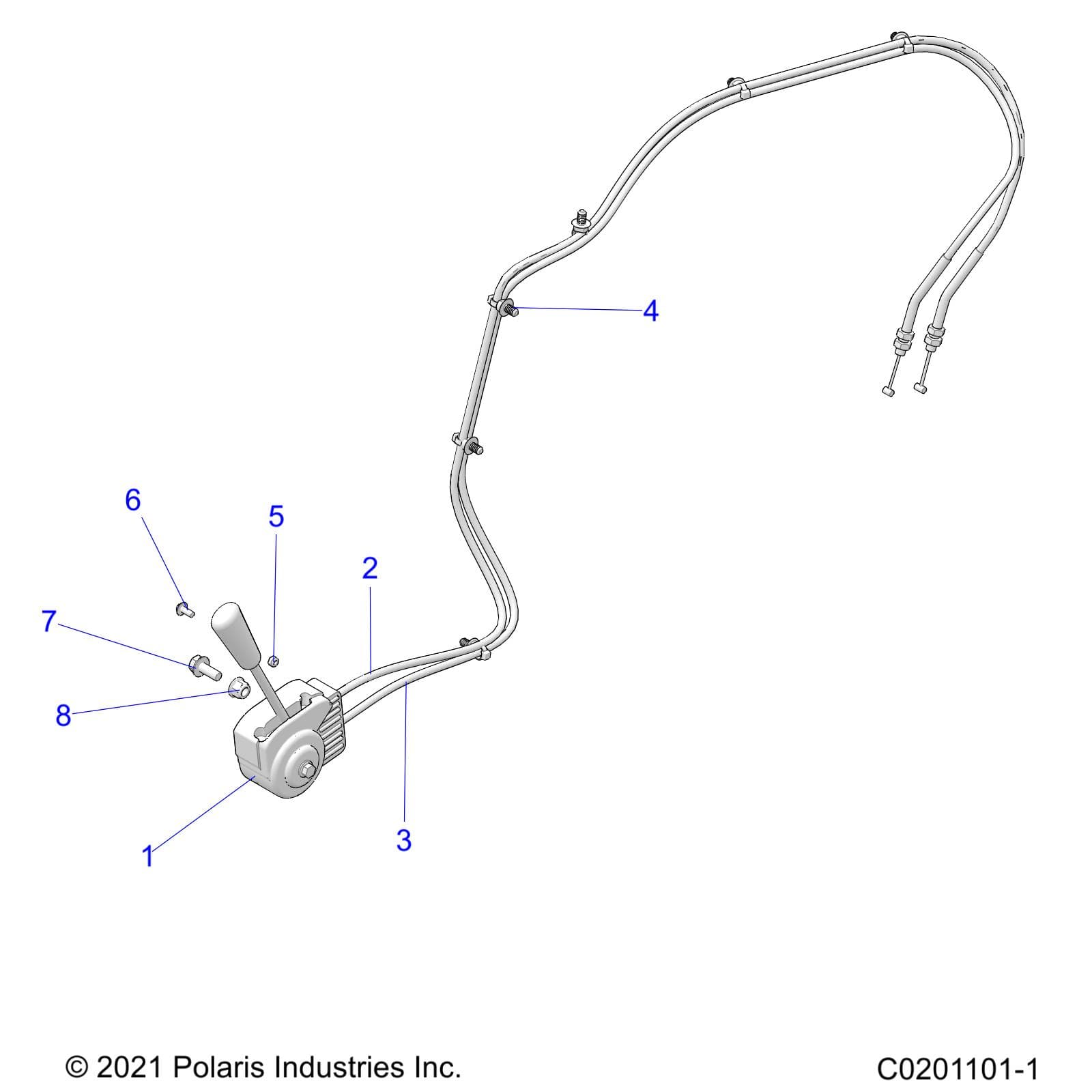 2026 RZR 200 AU β DRIVE TRAIN, GEAR SELECTOR - Z26HCA18D4 (C0201101-1) diagram