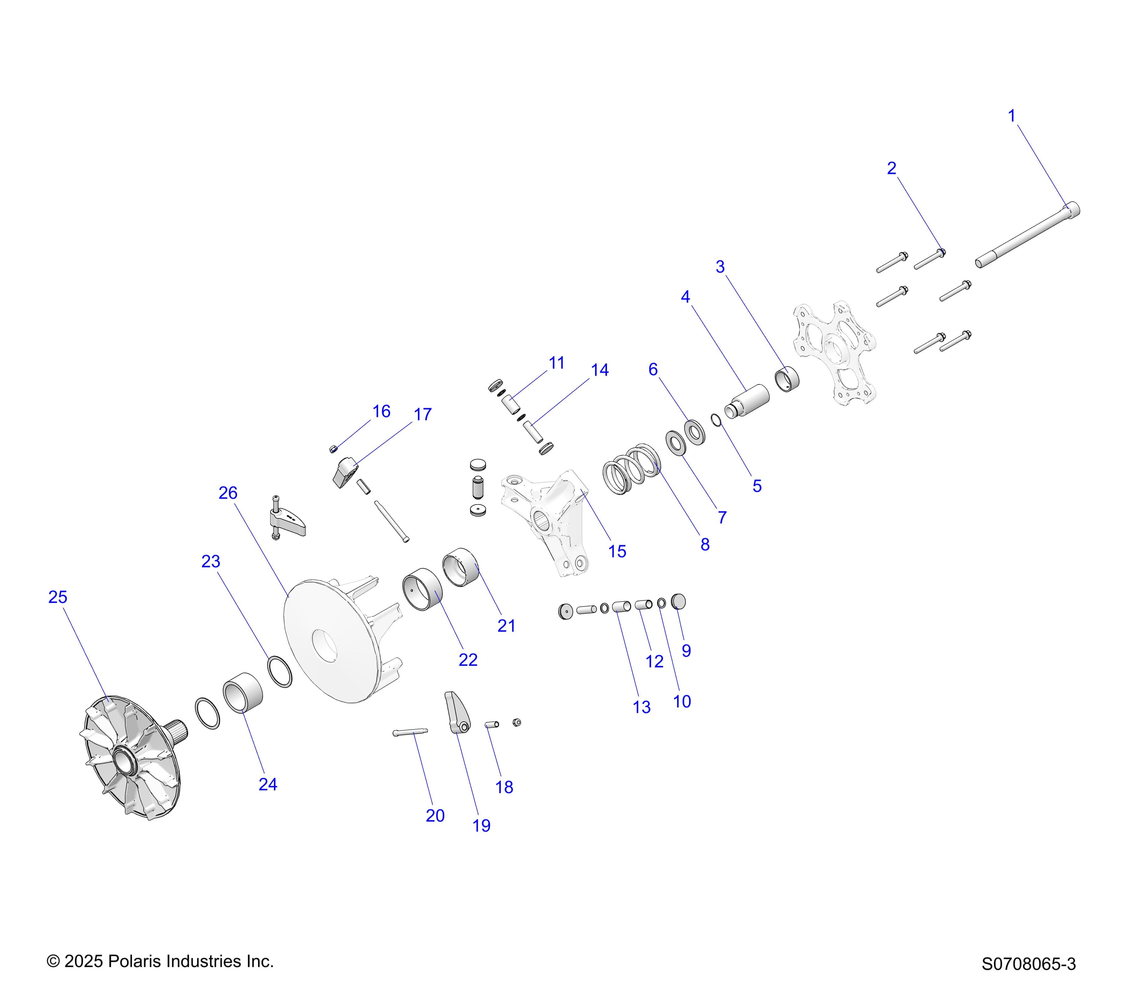 2026 RANGER 1000 NON EPS β DRIVE TRAIN, CLUTCH PRIMARY diagram