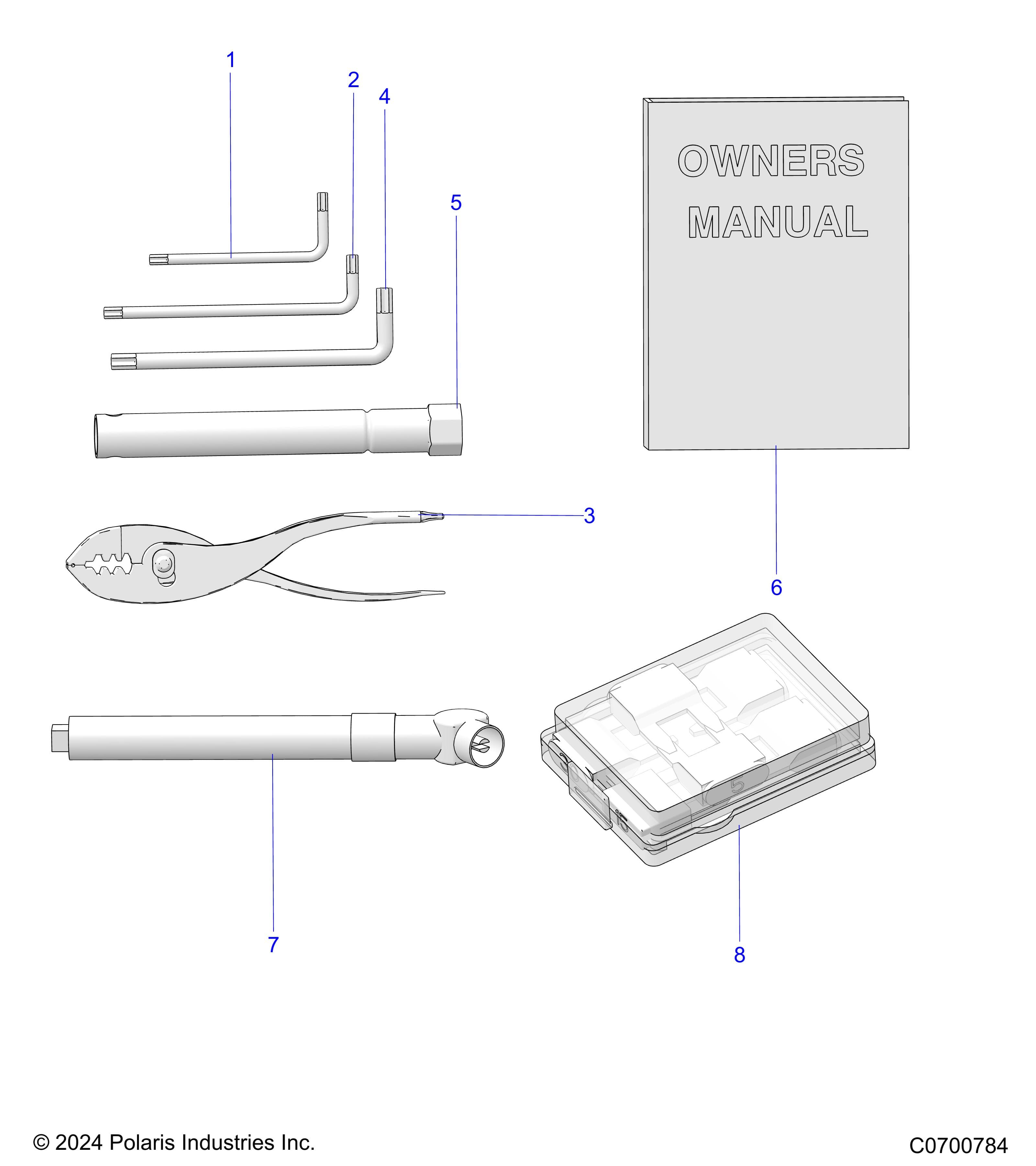 2026 GENERAL 1000 PREMIUM β REFERENCE, OWNERS MANUAL AND TOOL KIT diagram