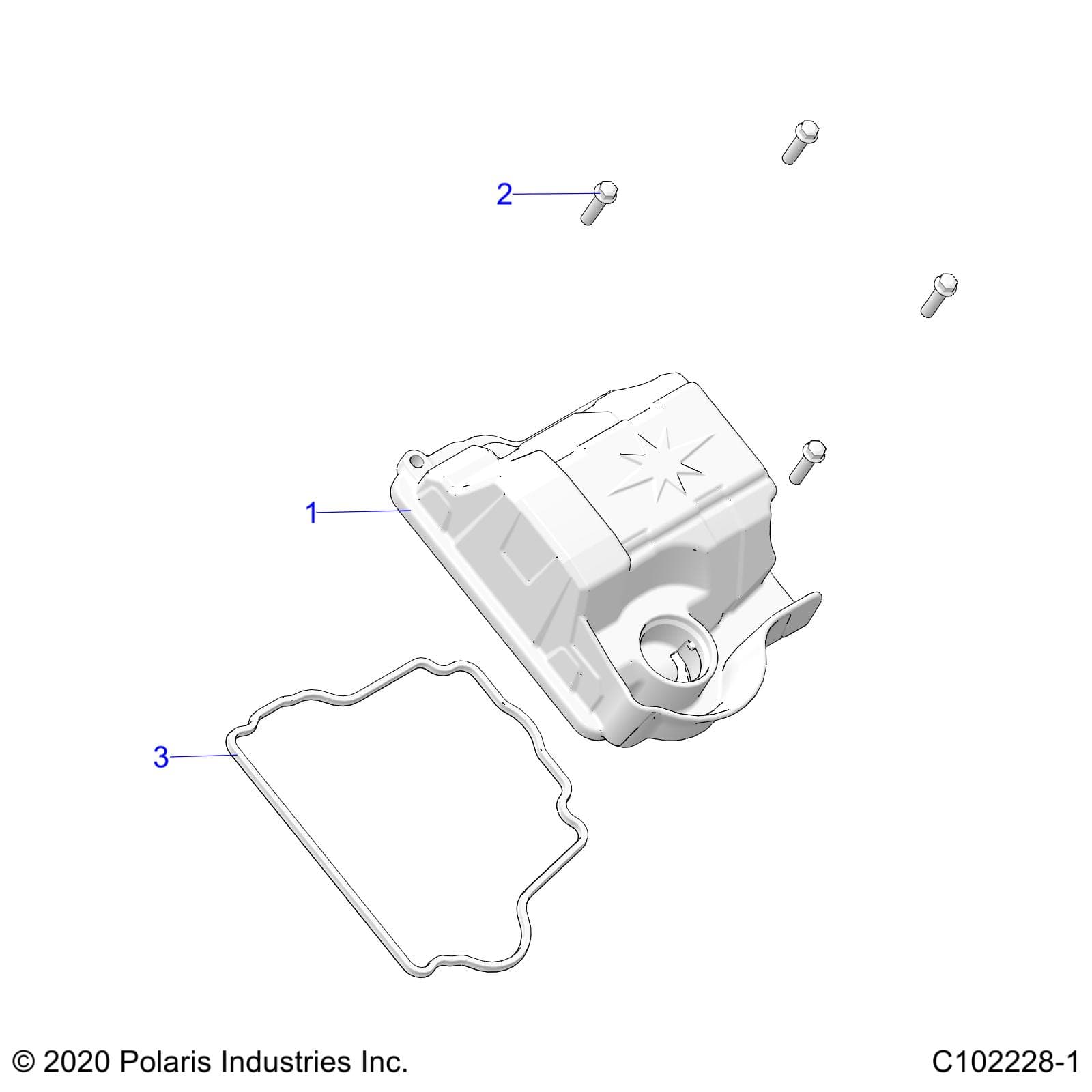 2026 SPORTSMAN 450 50S β ENGINE, VALVE COVER - A26SEA50B1/B4 (C102228-1) diagram