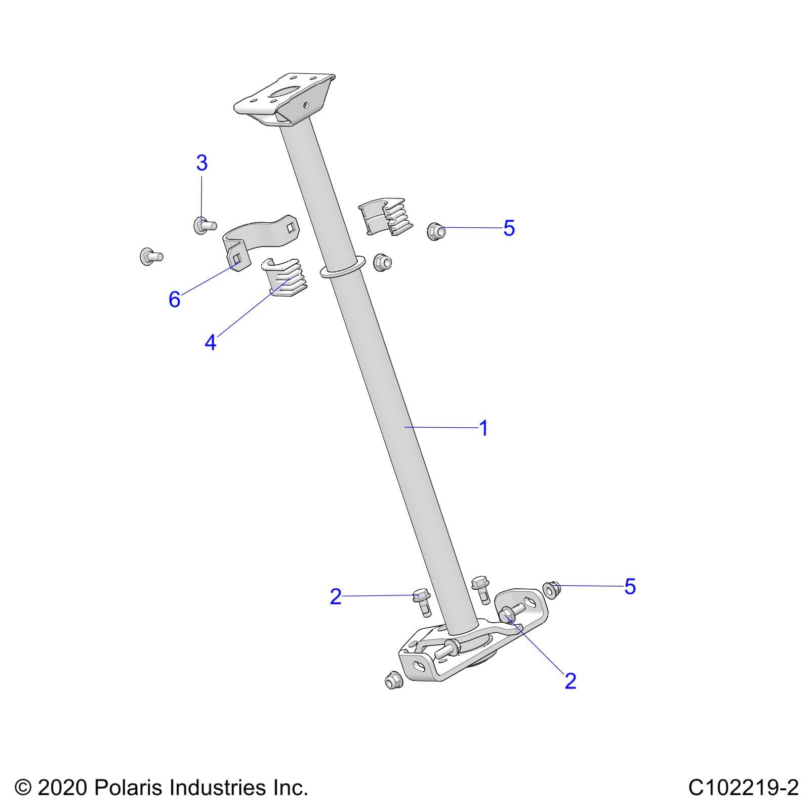 2026 SPORTSMAN 850 48" R02 - A26SXA85A1 β STEERING, STEERING POST - A26SXA85A1 (C102219-2) diagram