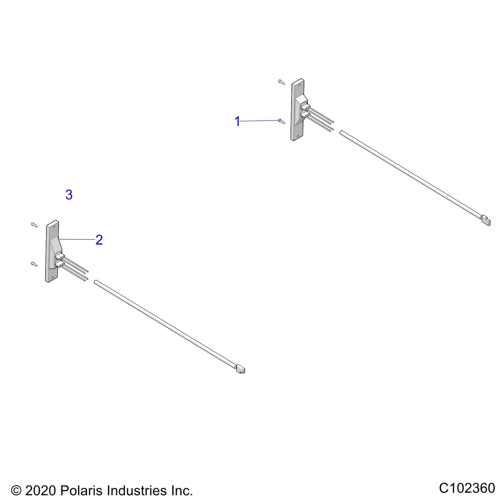 2026 SPORTSMAN 570 6X6 EPS 49S β ELECTRICAL, TAILLIGHTS - A26SKE57A1 (C102360) diagram