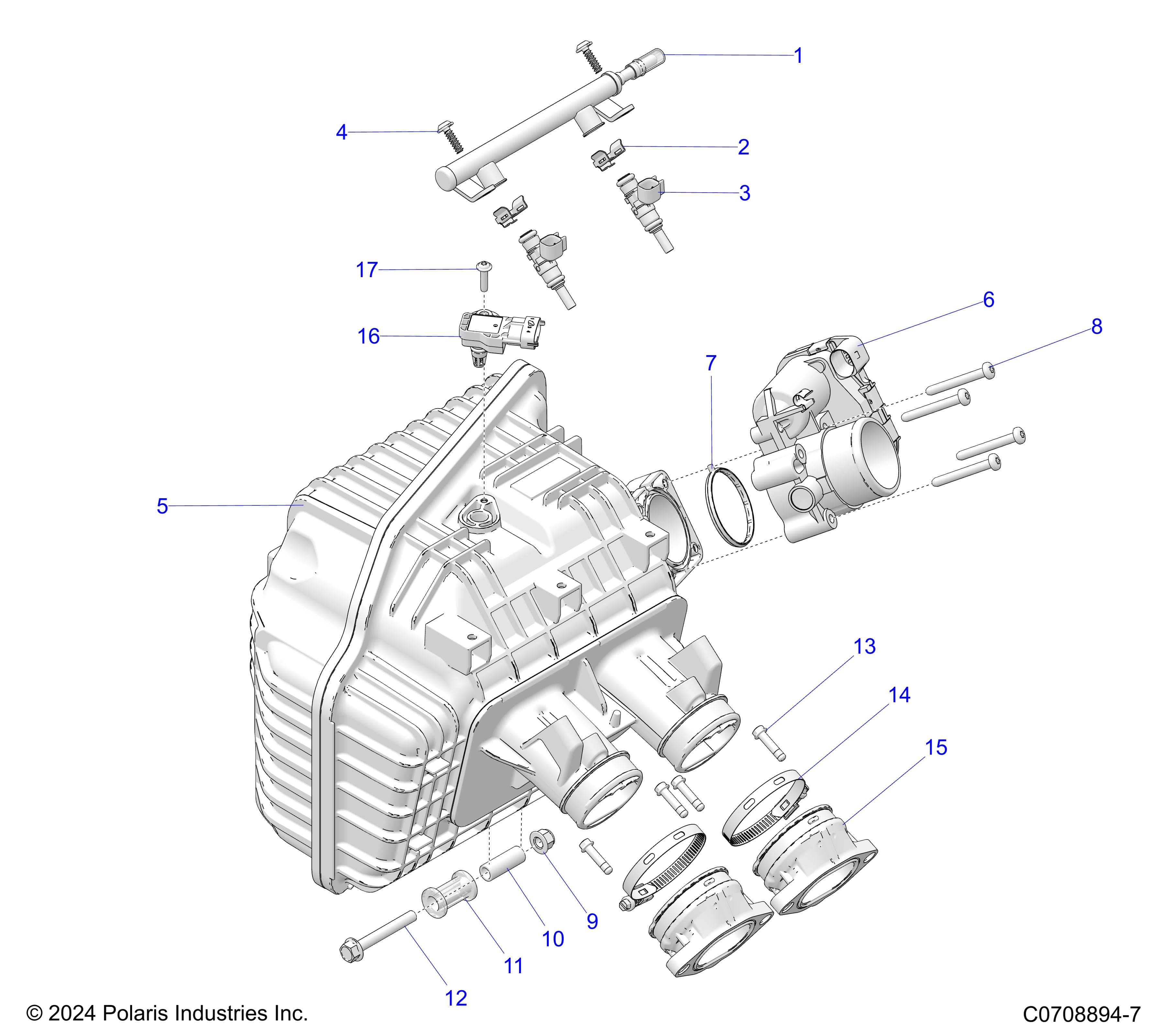 2026 POLARIS XPEDITION ADV 5 NORTHSTAR β ENGINE, INTAKE MANIFOLD, THROTTLE BODY, FUEL RAIL diagram