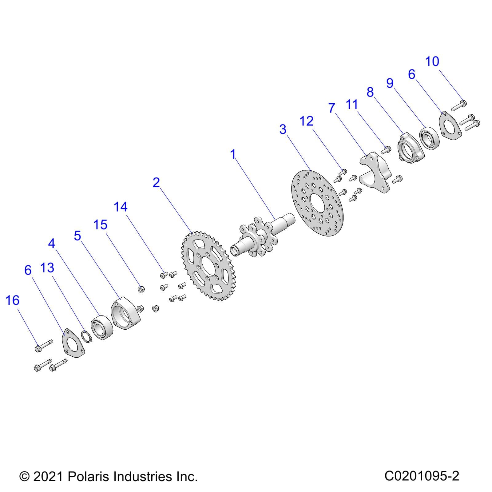 2026 RZR 200 AU β SUSPENSION, REAR AXLE - Z26HCA18D4 (C0201095-2) diagram