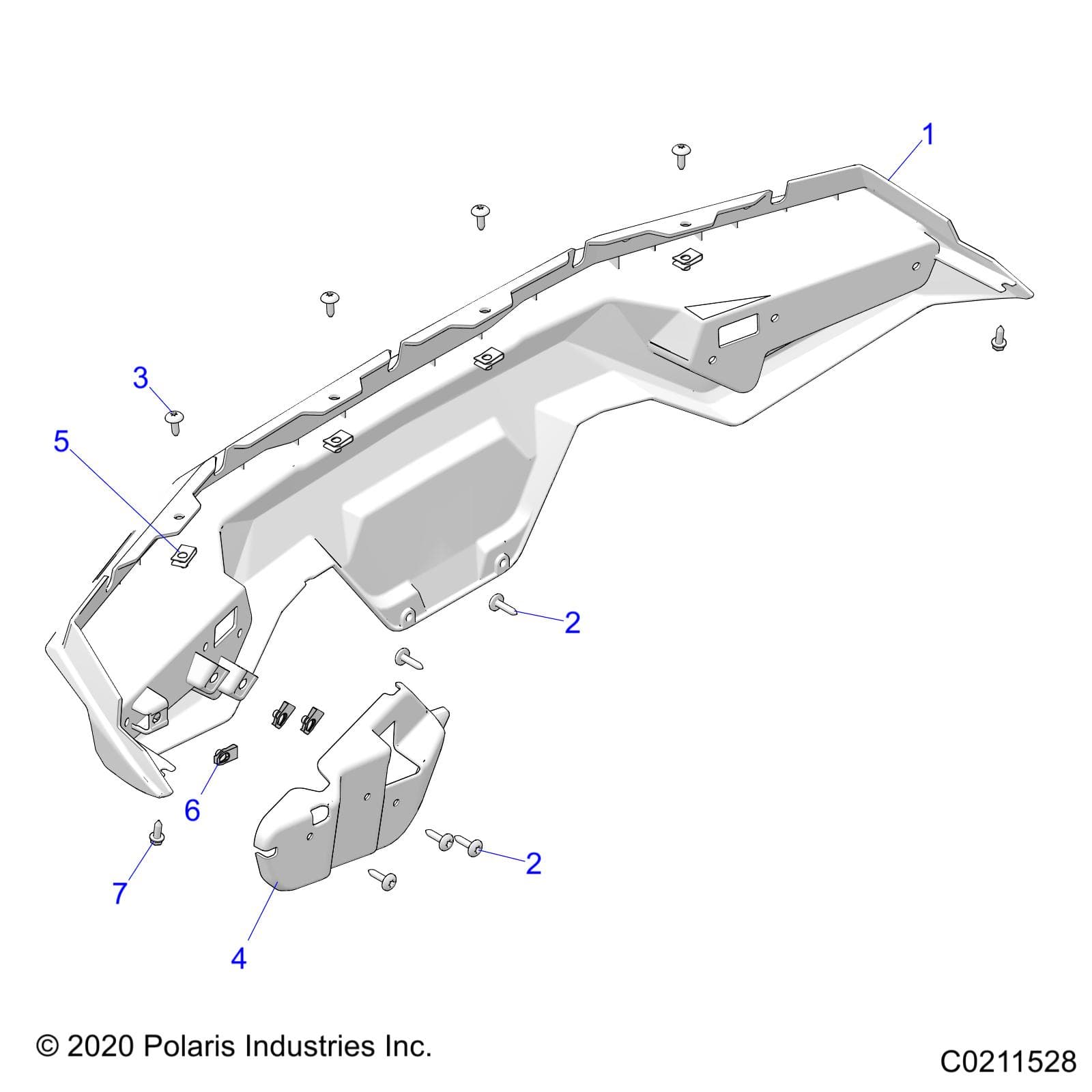 2026 SPORTSMAN TOURING 570 PREM β BODY, REAR BUMPER - A26SDZ57AB (C0211528) diagram
