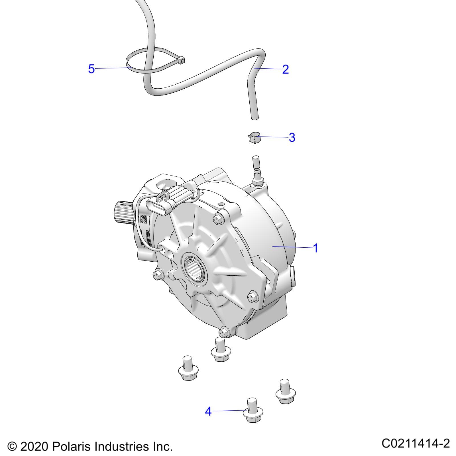 2026 SPORTSMAN TOURING 570 β DRIVE TRAIN, FRONT GEARCASE MOUNTING - A26SDA57A7 (C0211414-2) diagram