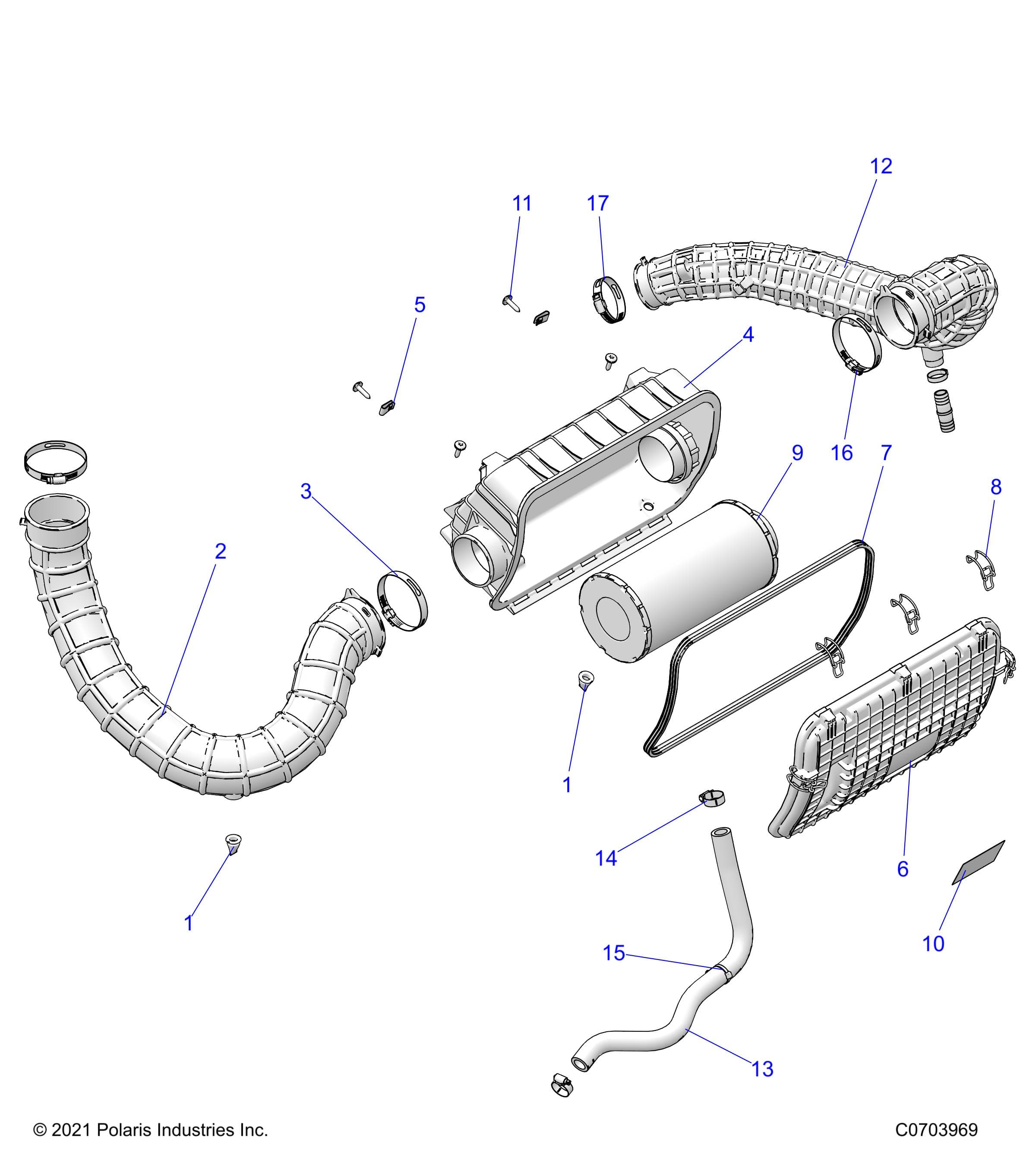 2026 RZR XP S 1000 SPORT β ENGINE, AIR INTAKE SYSTEM - Z26NEX99A4/B4/A6/B6 (C0703969) diagram