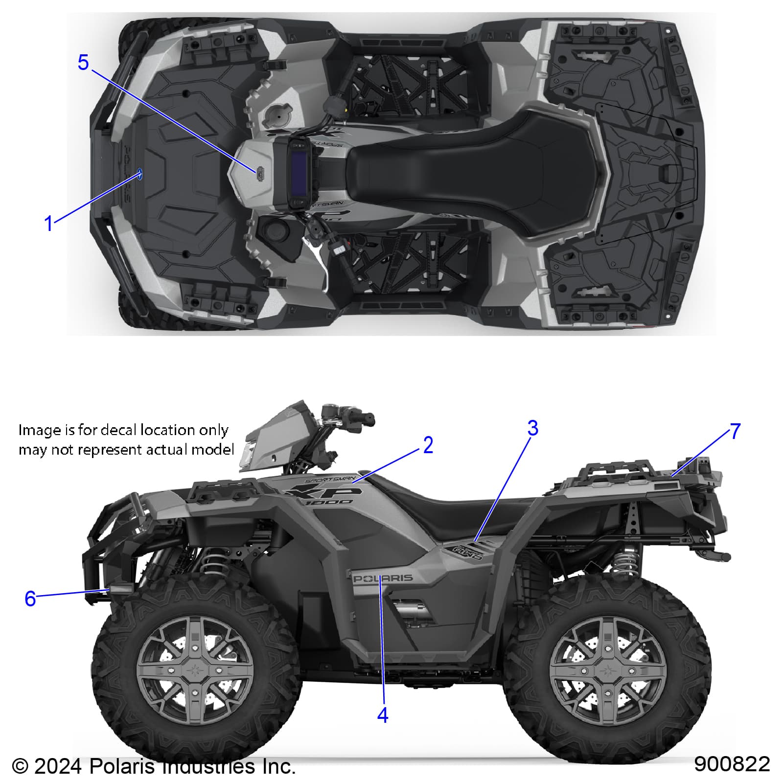 2026 SPORTSMAN 1000 ULTIMATE 49S R01 - A26SXR95AG β BODY, DECALS GRAPHICS - A26SXR95AG (900822) diagram