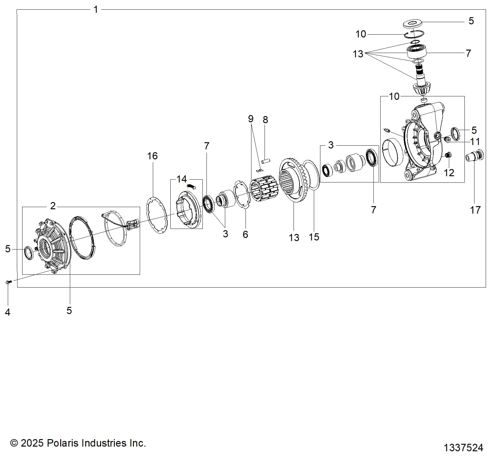 2026 RZR XP S 1000 SPORT β DRIVE TRAIN, FRONT GEARCASE - Z26NEX99A4/B4/A6/B6 (1337524) diagram