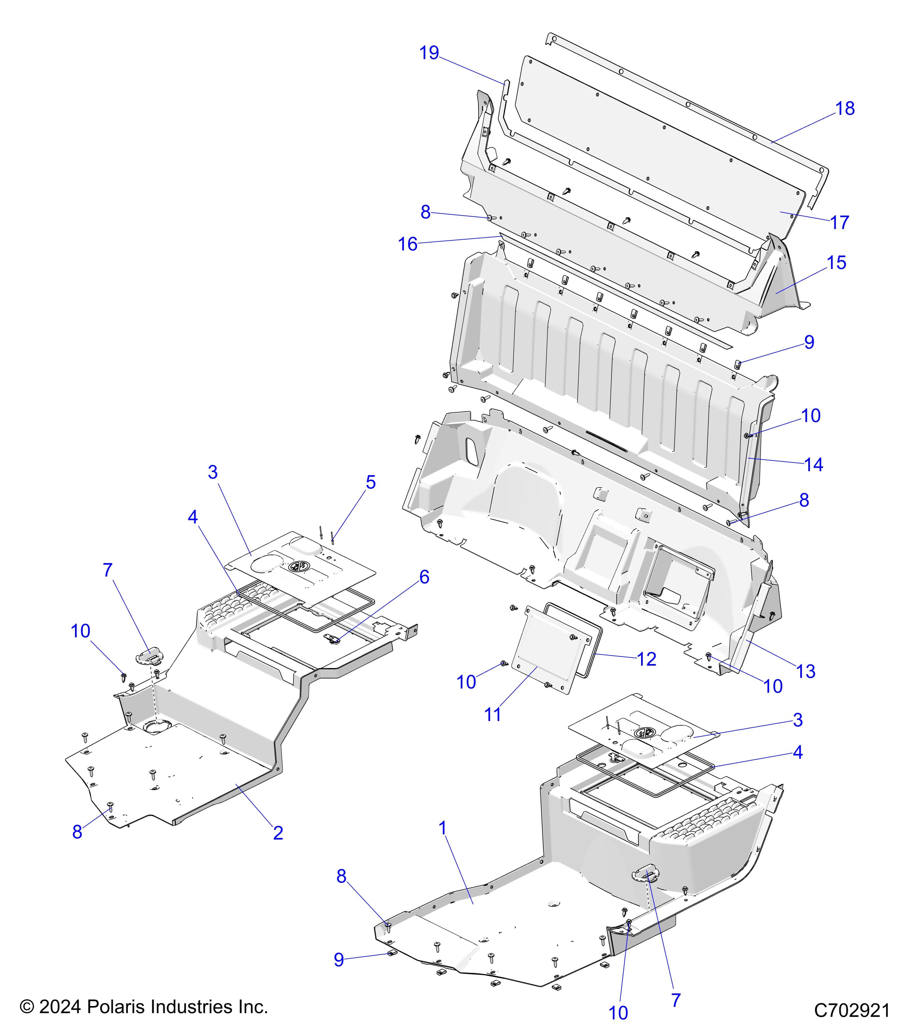 2026 POLARIS XPEDITION XP NORTHSTAR β BODY, FLOOR, REAR CLOSEOFFS diagram