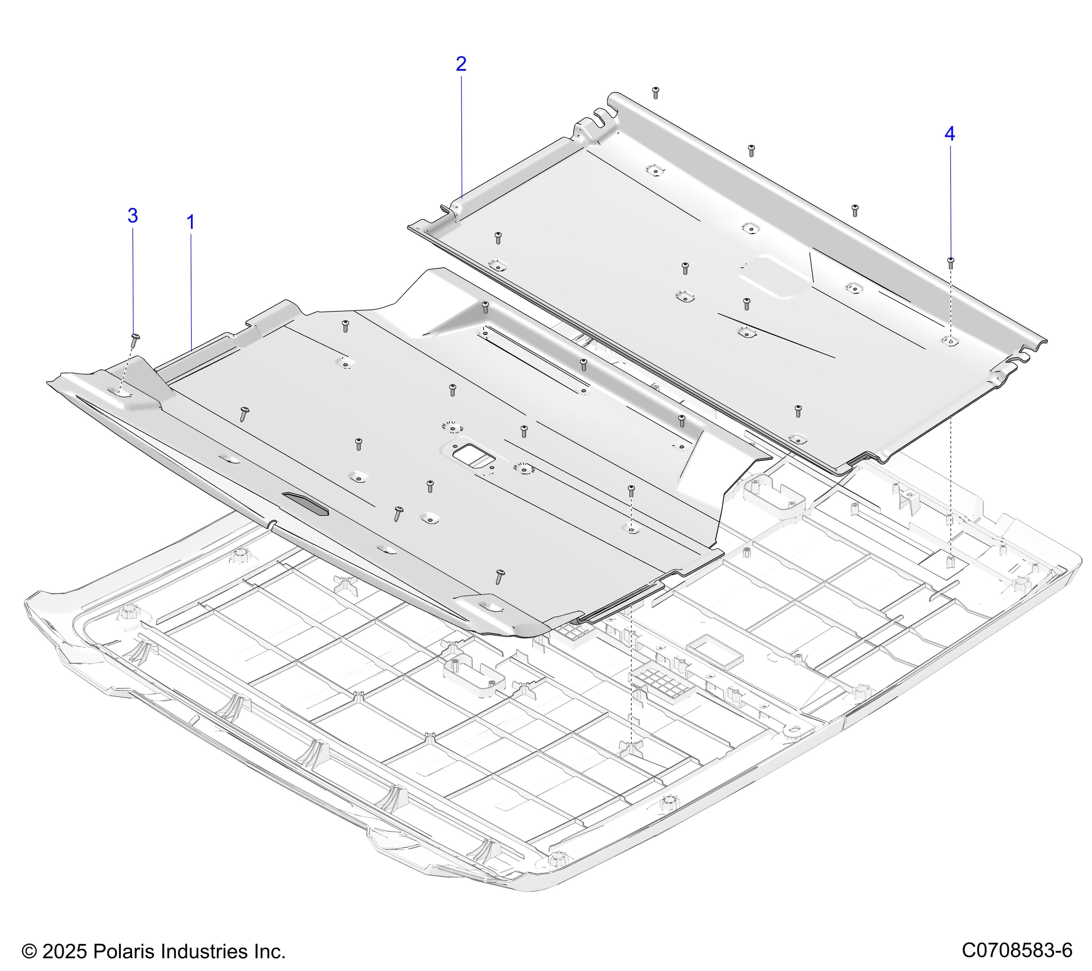 2026 POLARIS XPEDITION ADV NORTHSTAR β BODY, ROOF LINERS diagram