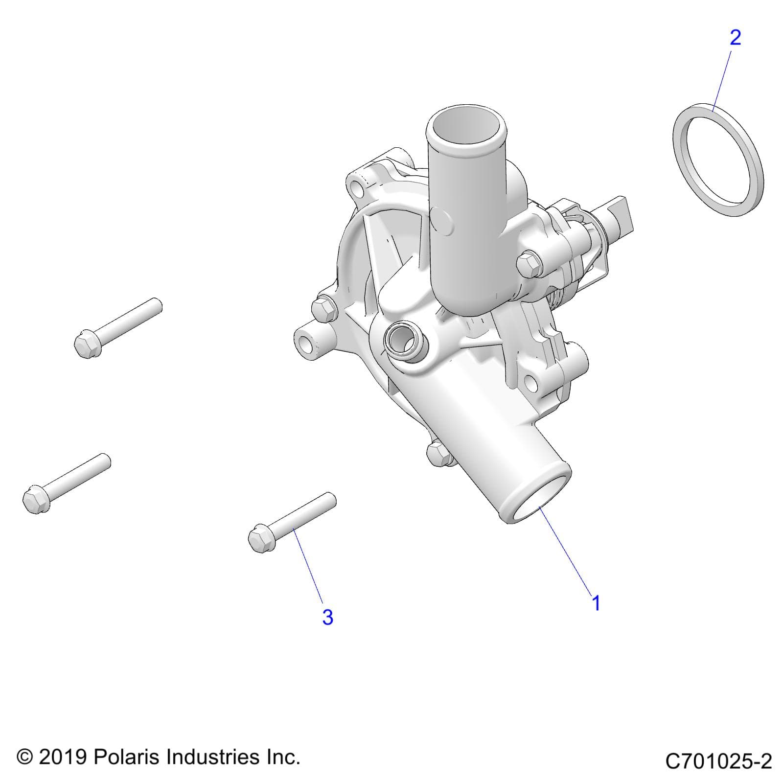 2026 RZR 900 TRAIL ULTIMATE β ENGINE, COOLING, WATERPUMP - Z26A5F87A6 (C701025-2) diagram
