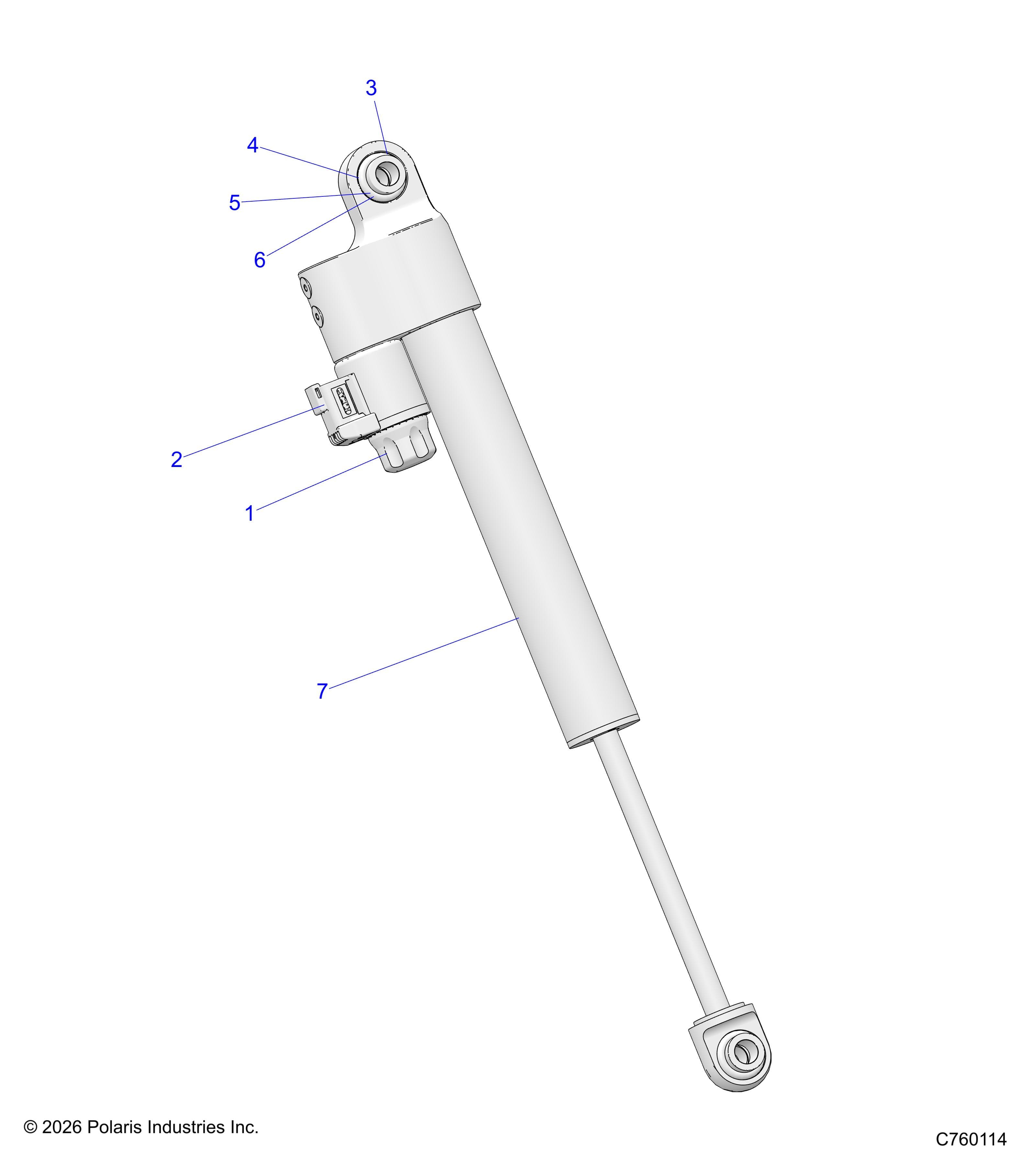 2026 RZR PRO R4 LE β SUSPENSION, REAR SHOCK STABILIZER BAR - Z26R4P2KBL (C760114) diagram