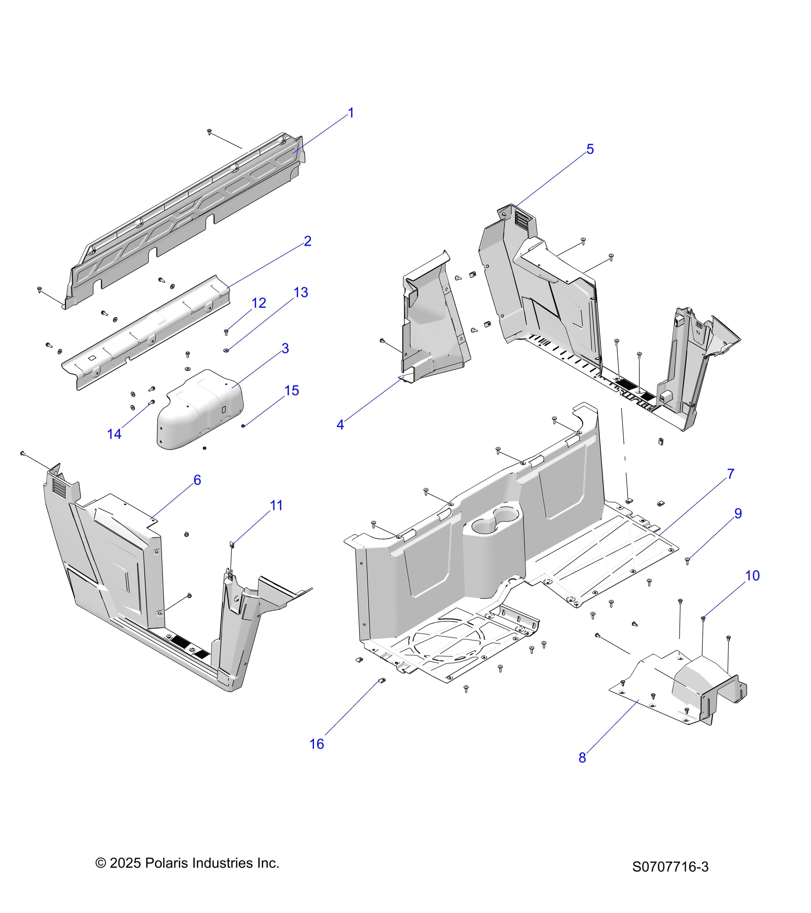 2026 RANGER 500 β BODY, FLOOR REAR, FENDERS & CLOSE OFF diagram