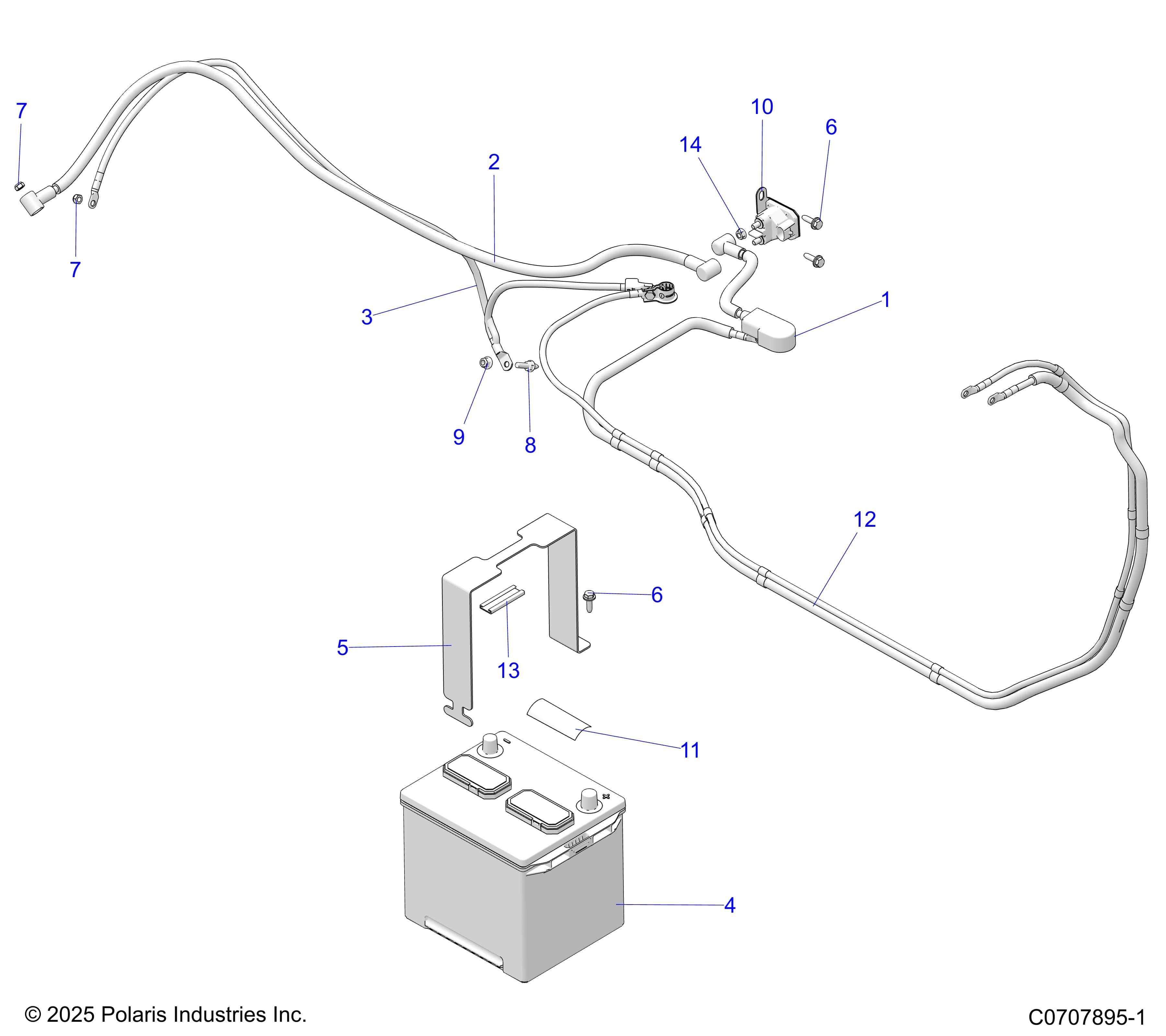 2026 GENERAL XP4 1000 PREMIUM β ELECTRICAL, BATTERY diagram