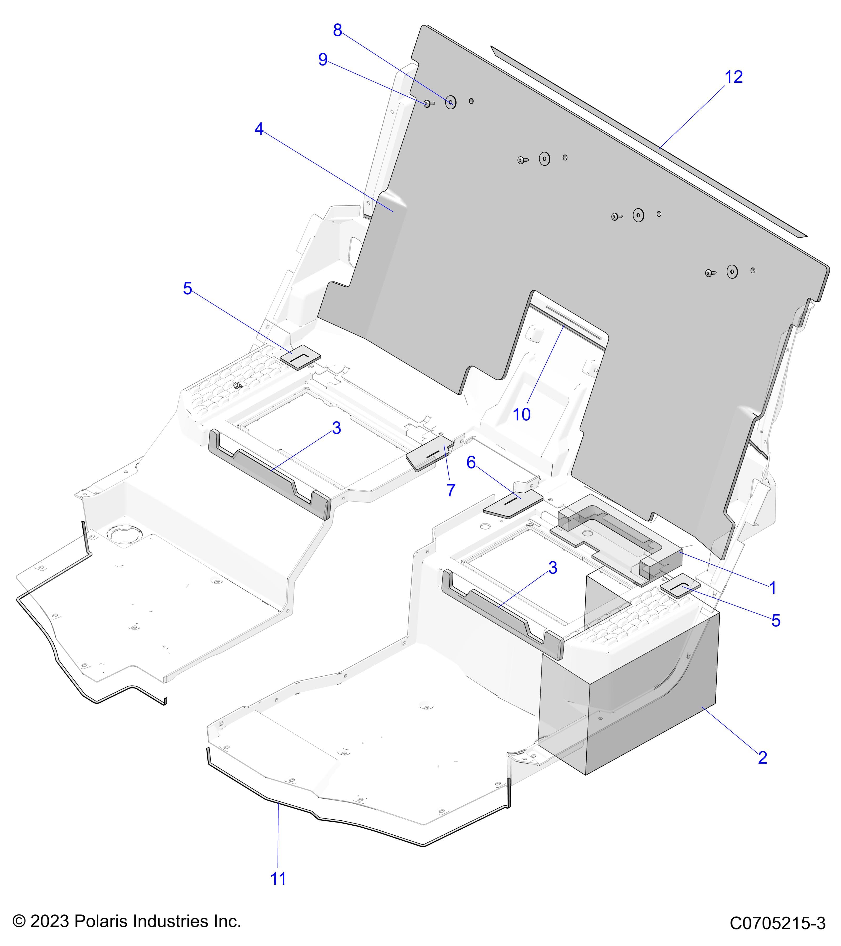 2026 POLARIS XPEDITION XP NORTHSTAR β BODY, FOAM AND LINER diagram