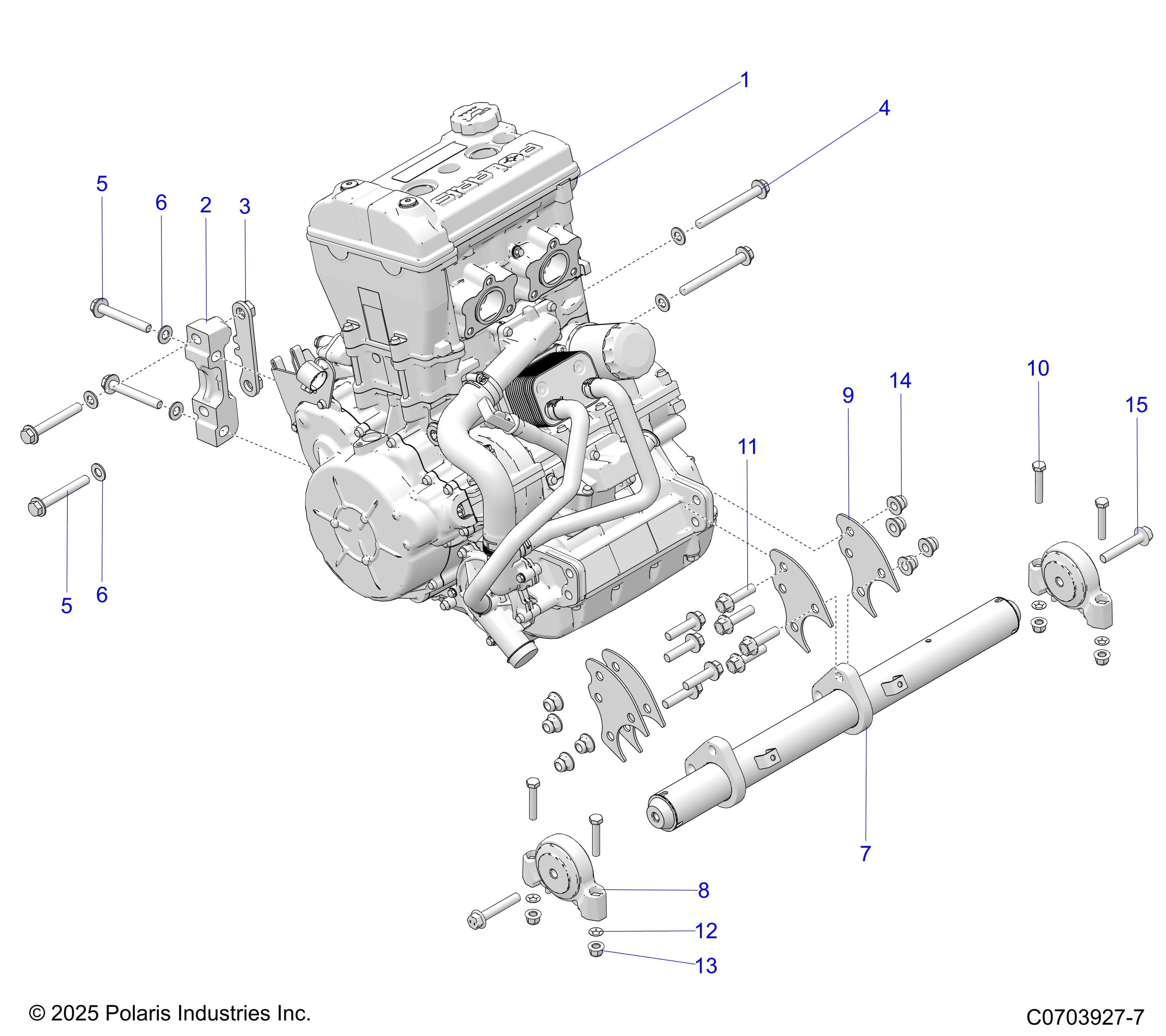 2026 GENERAL 1000 PREMIUM β ENGINE, MOUNTING & LONG BLOCK diagram