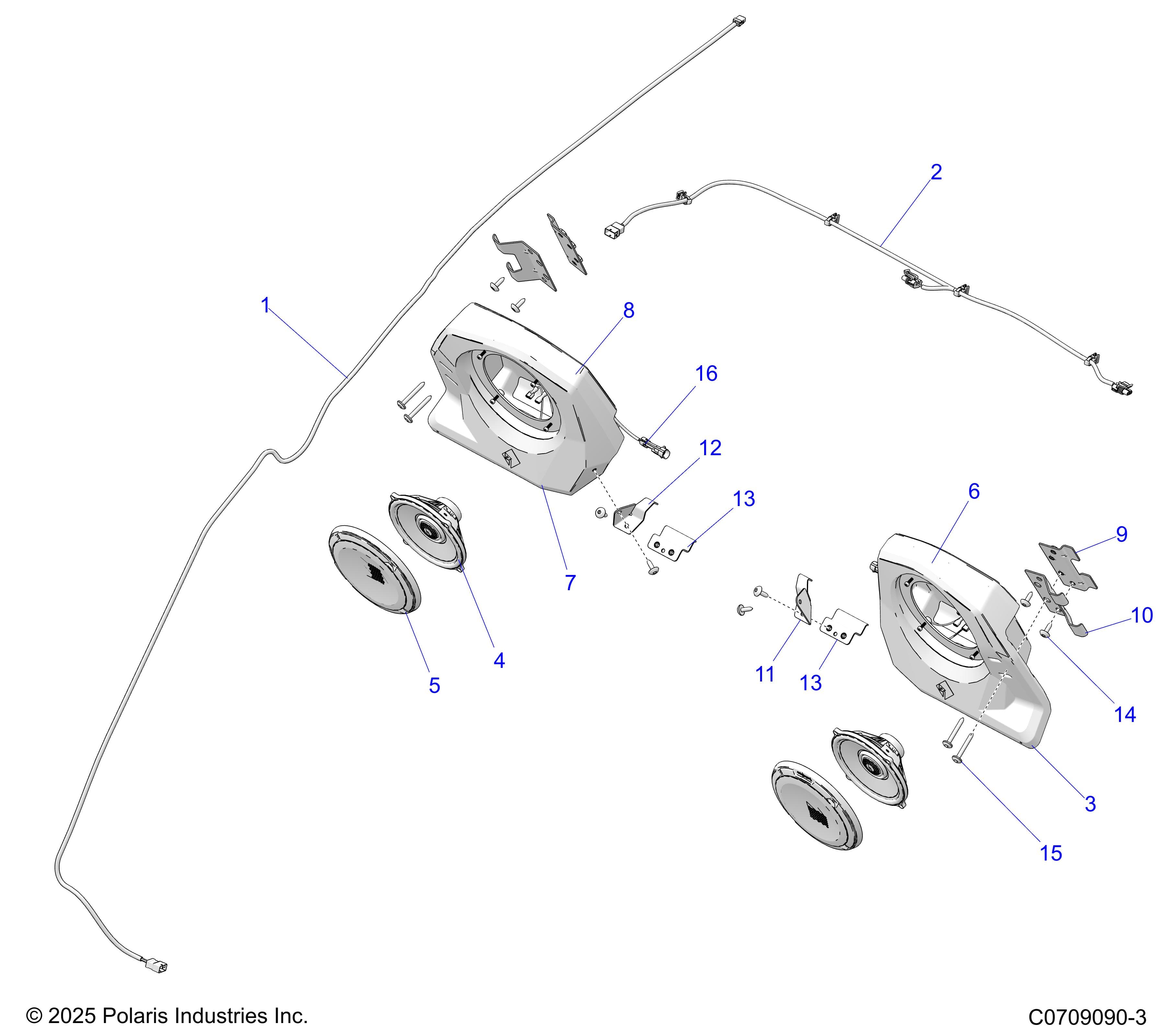 2026 GENERAL XP 1000 ULTIMATE β ELECTRICAL, AUDIO, REAR SPEAKER diagram
