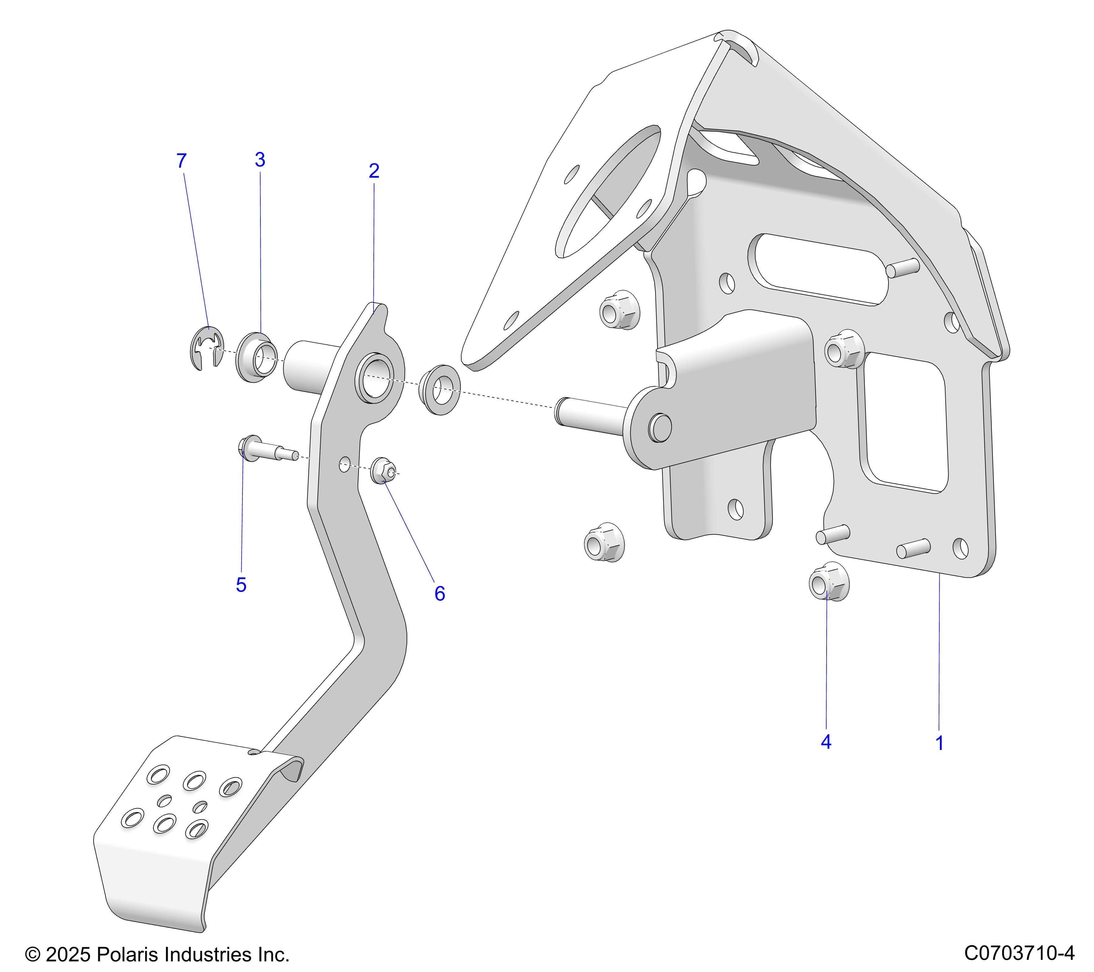 2026 GENERAL XP4 1000 PREMIUM β BRAKES, PEDAL diagram