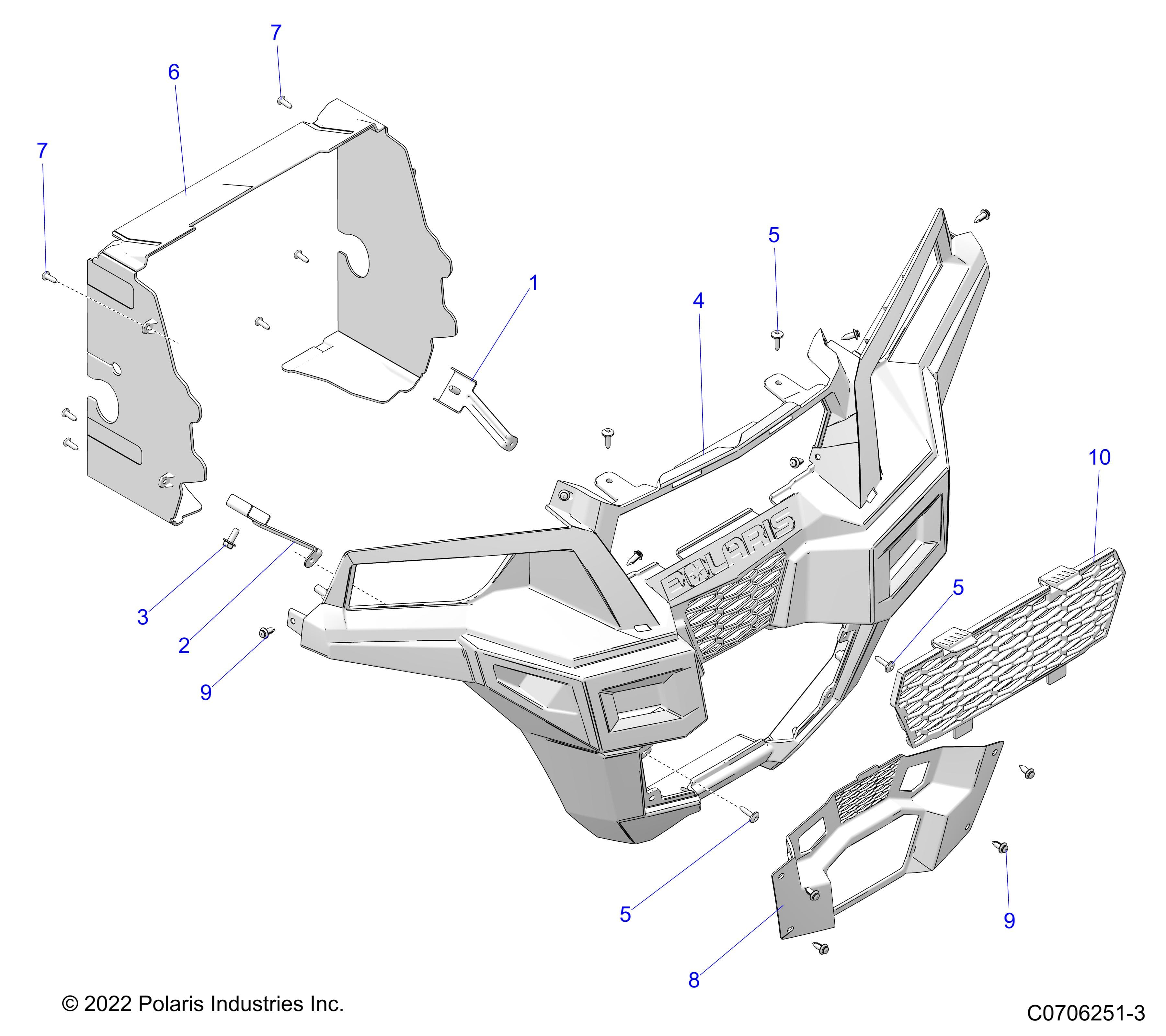 2026 GENERAL 1000 SPORT β BODY, FRONT FASCIA diagram