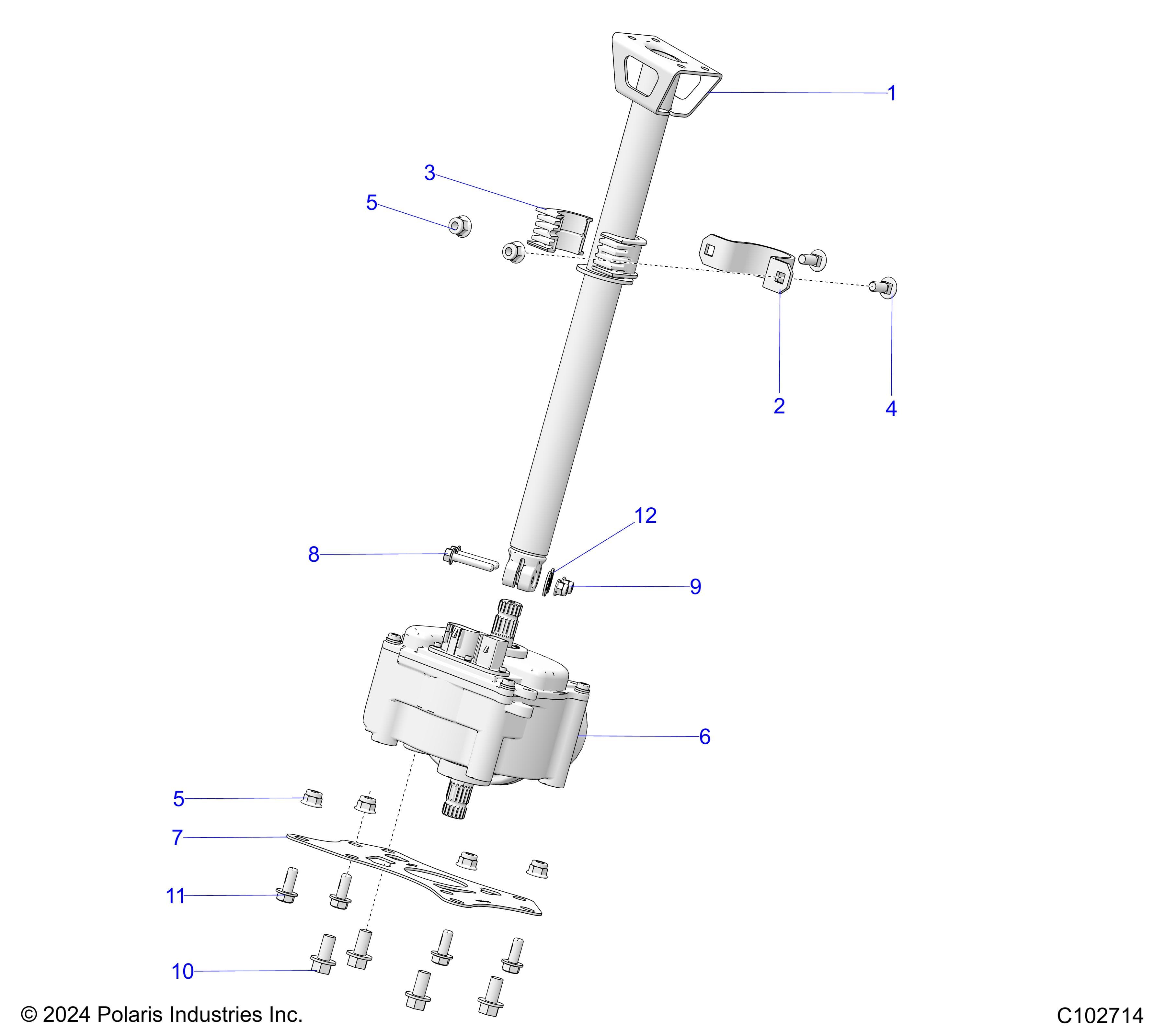 2026 SCRAMBLER XP 1000 S 49S R01 - A26SGE95AB β STEERING, STEERING POST ASM. - A26SGE95AB (C102714) diagram